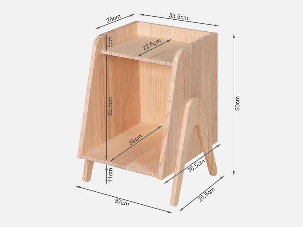 BRUNO Kids Bedside Table - Oak - Image 8
