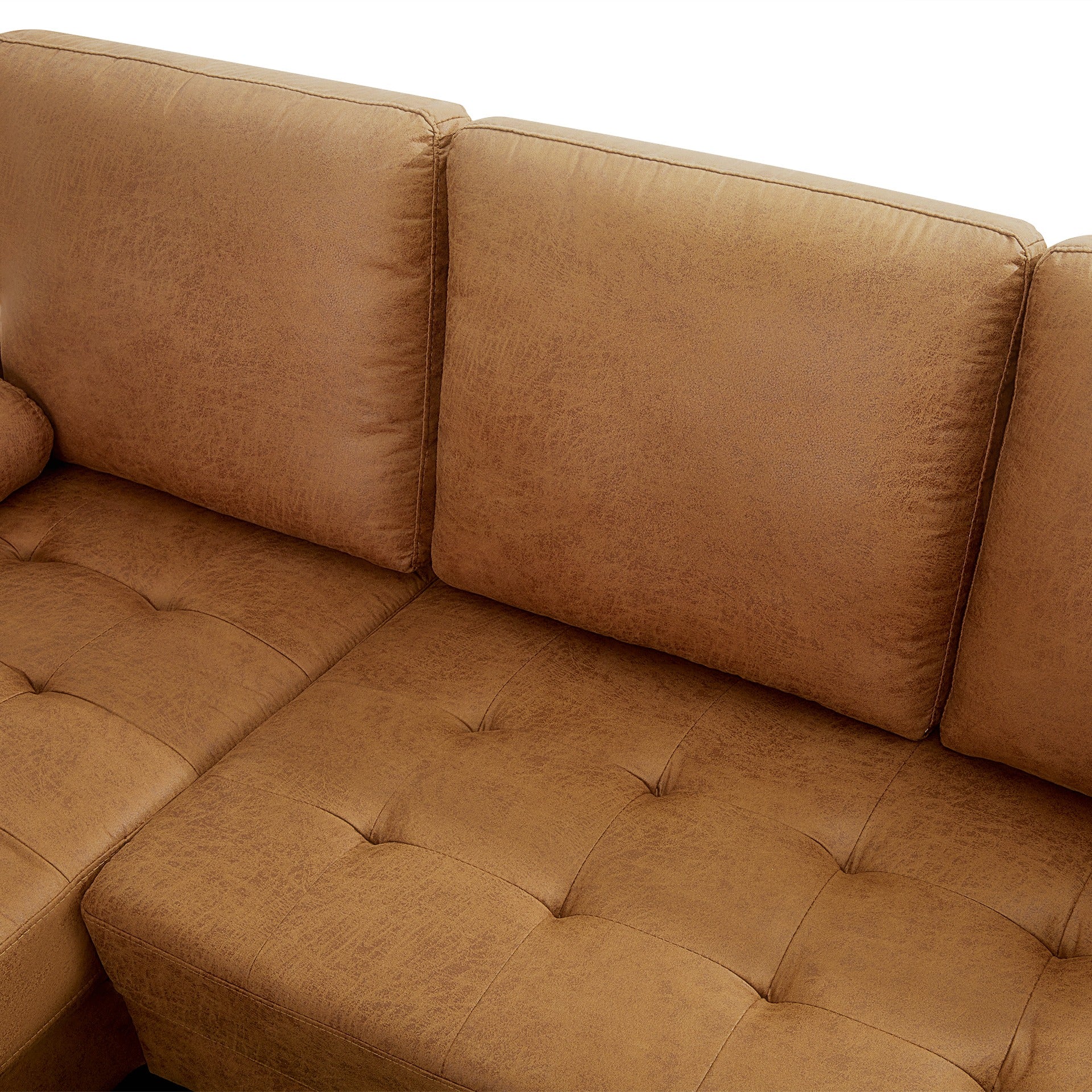 Brynlee 3 Seater Sofa with Left Facing Chaise - Brown - Image 10