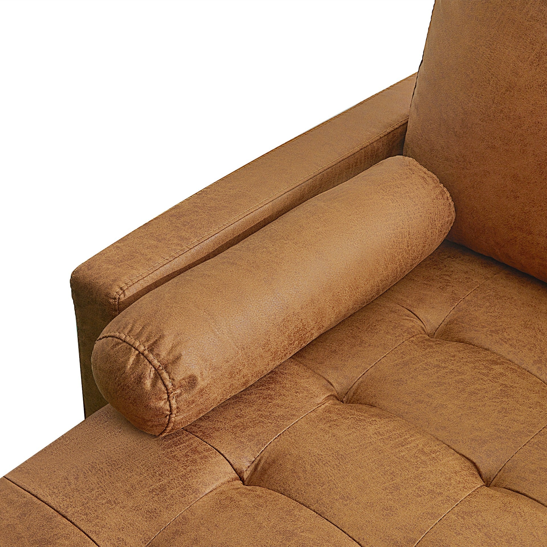 Brynlee 3 Seater Sofa with Left Facing Chaise - Brown - Image 11