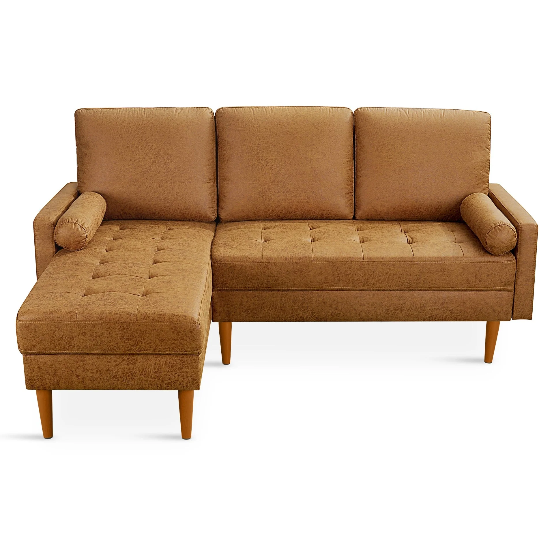 Brynlee 3 Seater Sofa with Left Facing Chaise - Brown - Image 8