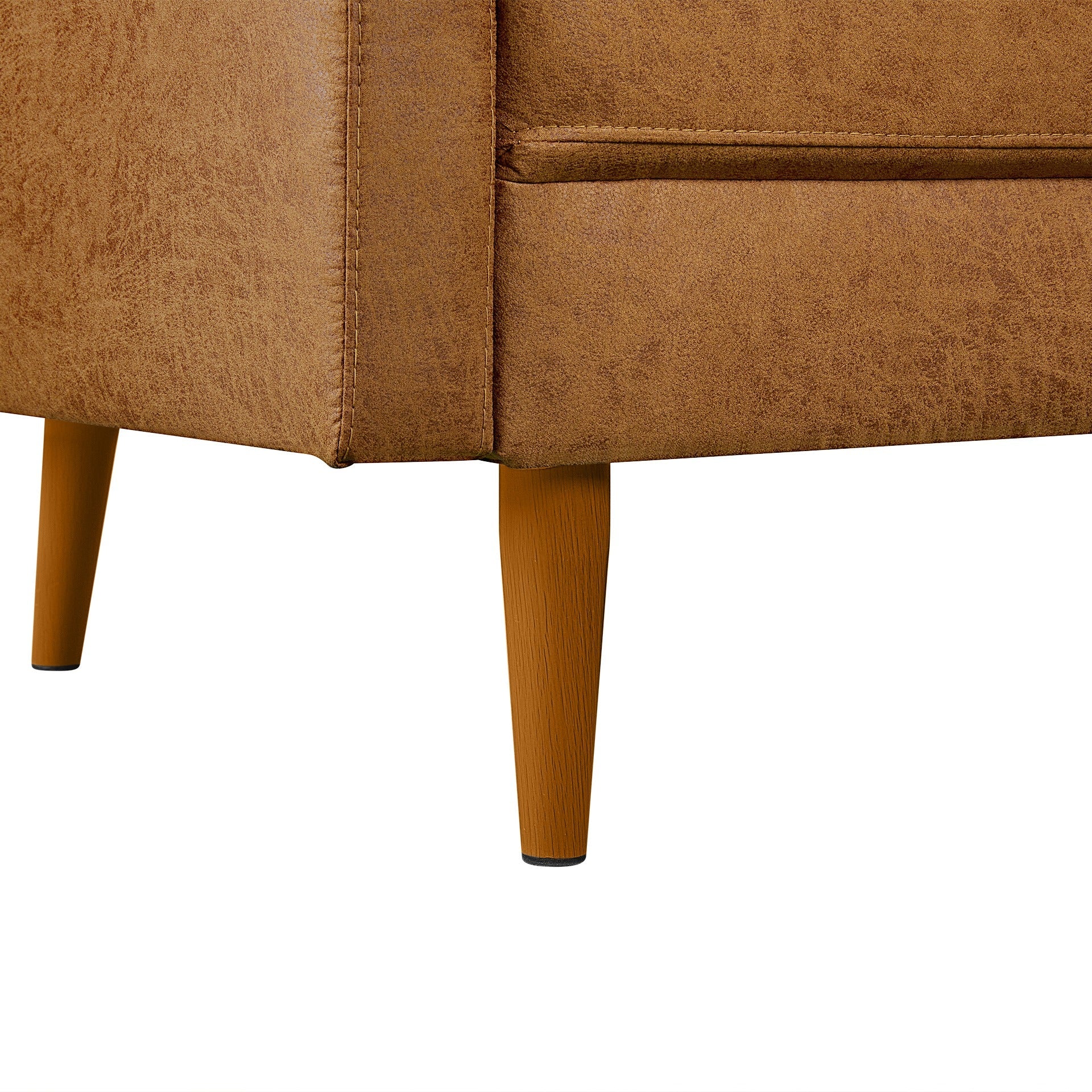 Brynlee 3 Seater Sofa with Right Facing Chaise - Brown - Image 10