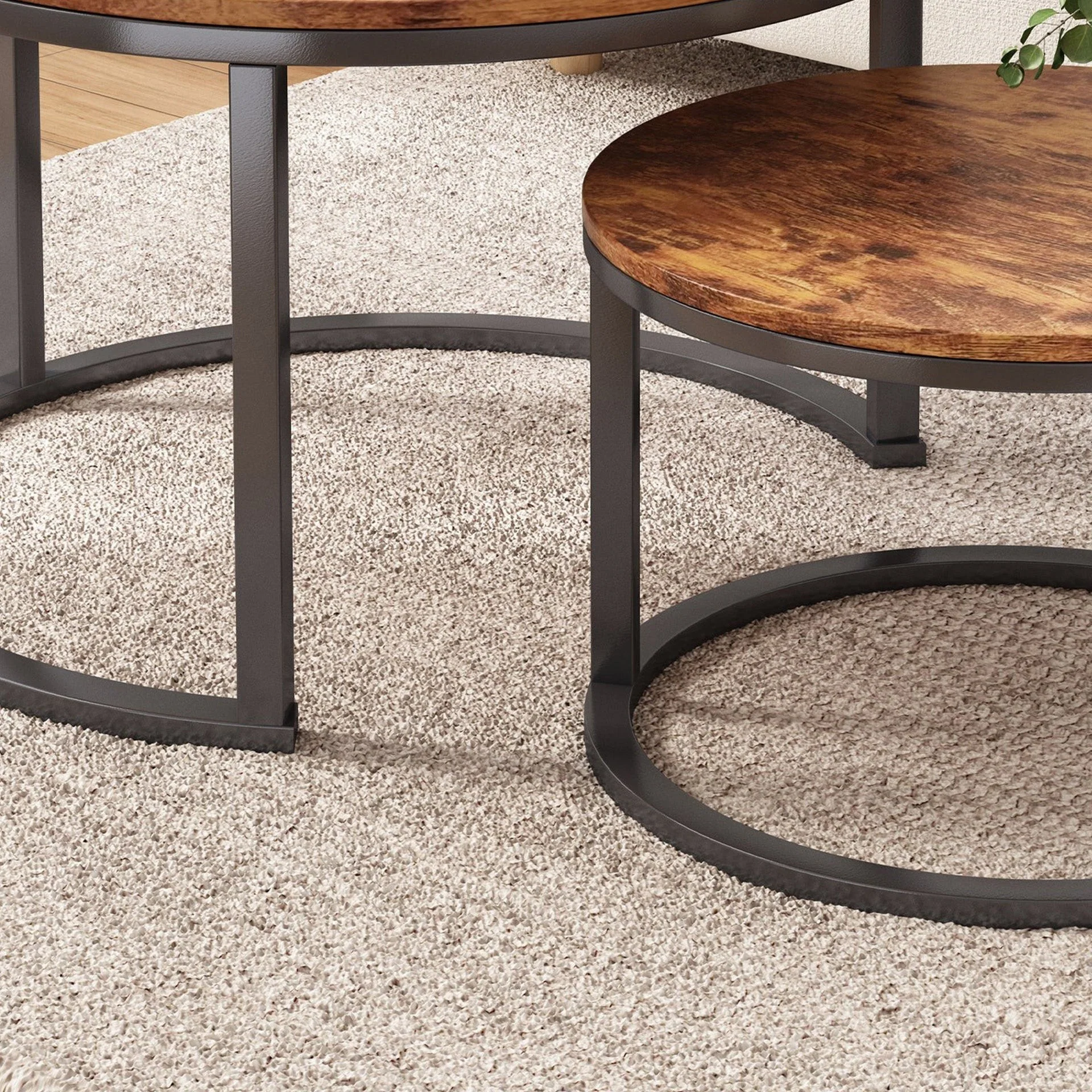 Buir Nesting Coffee Table - Set of 2 - Light Cherry - Image 6