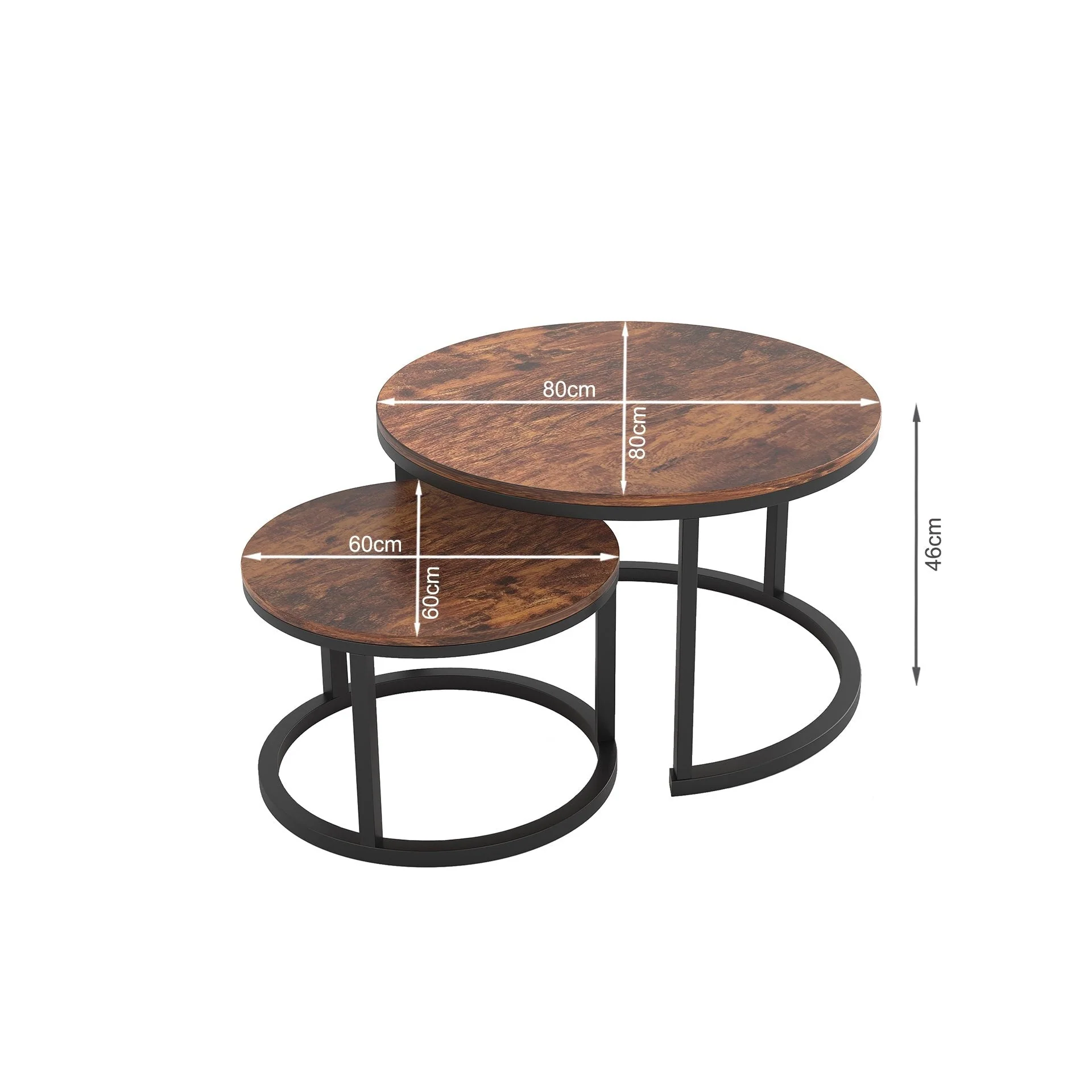 Buir Nesting Coffee Table - Set of 2 - Light Cherry - Image 8