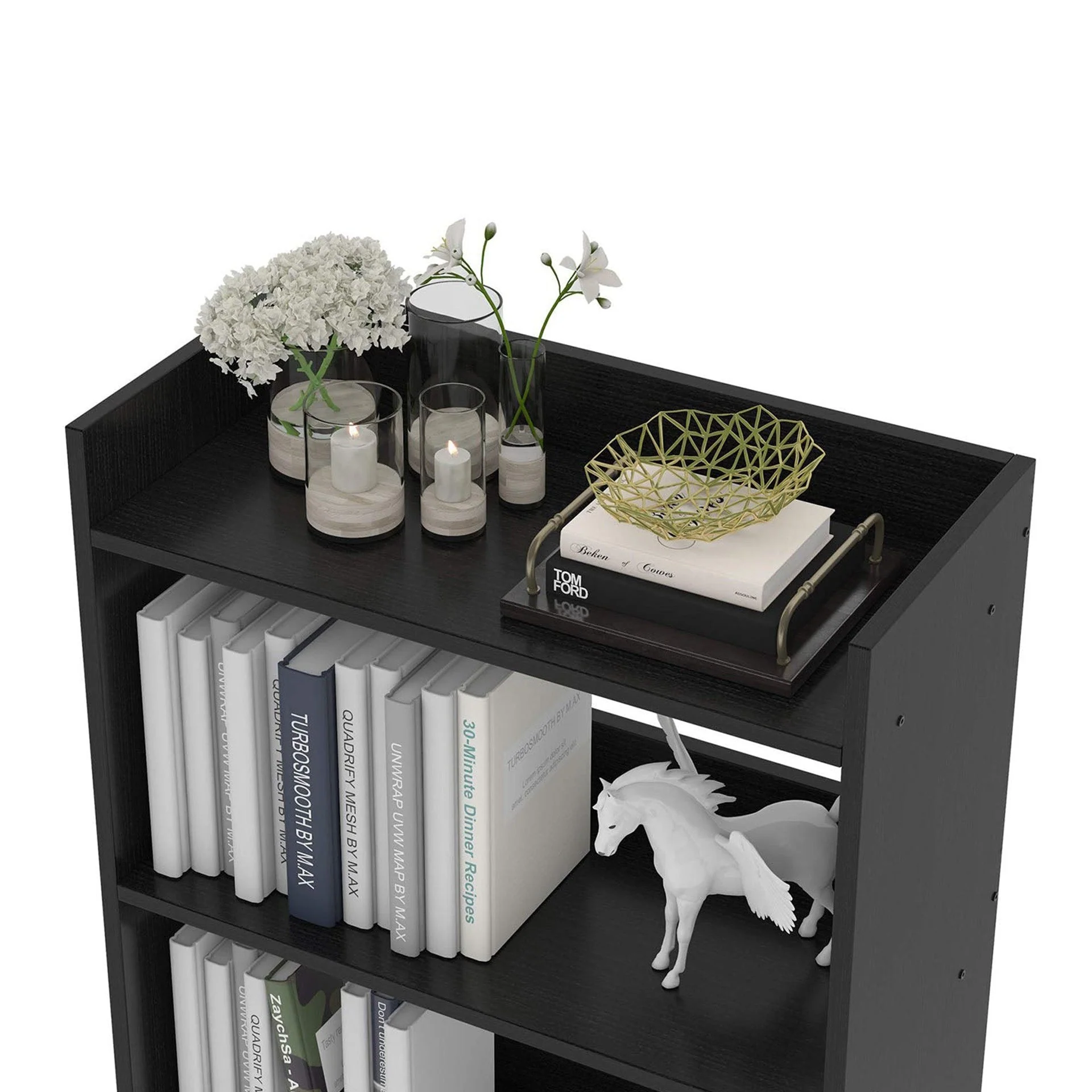Bulls 100cm 4 Tier Bookshelf - Black - Image 12
