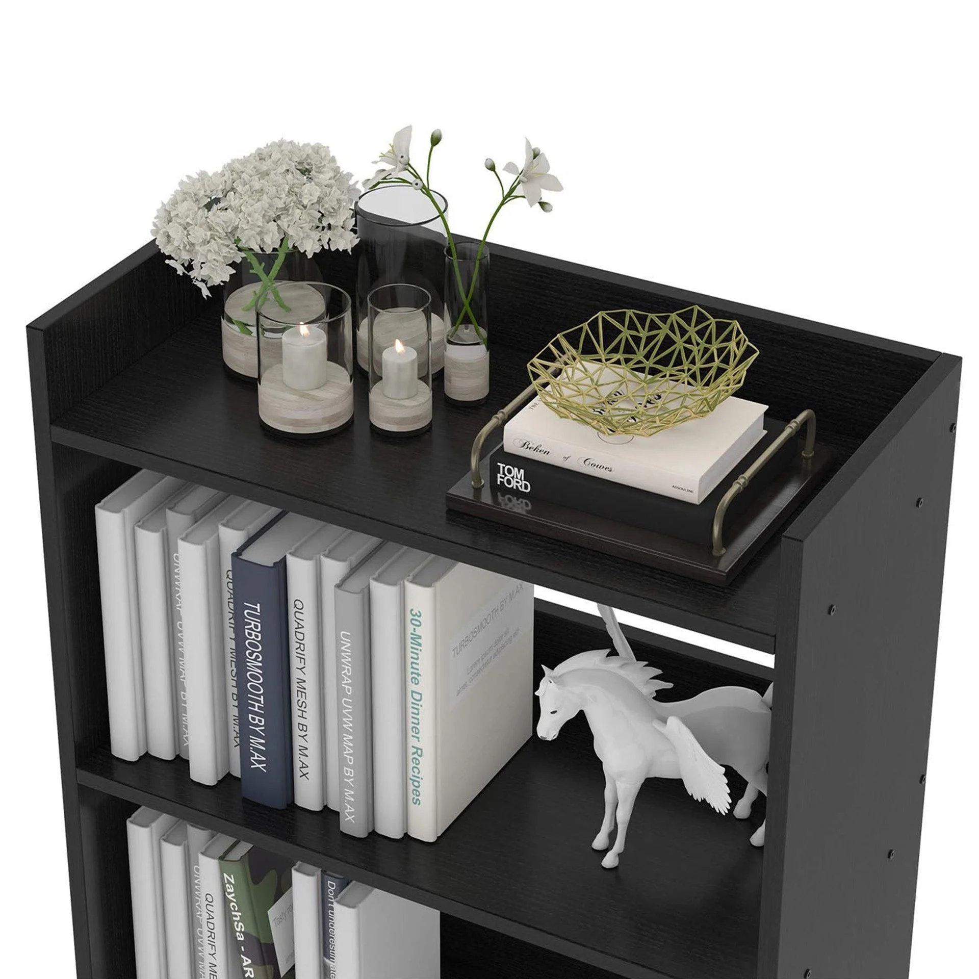 Bulls 60cm 4 Tier Bookshelf - Black - Image 6