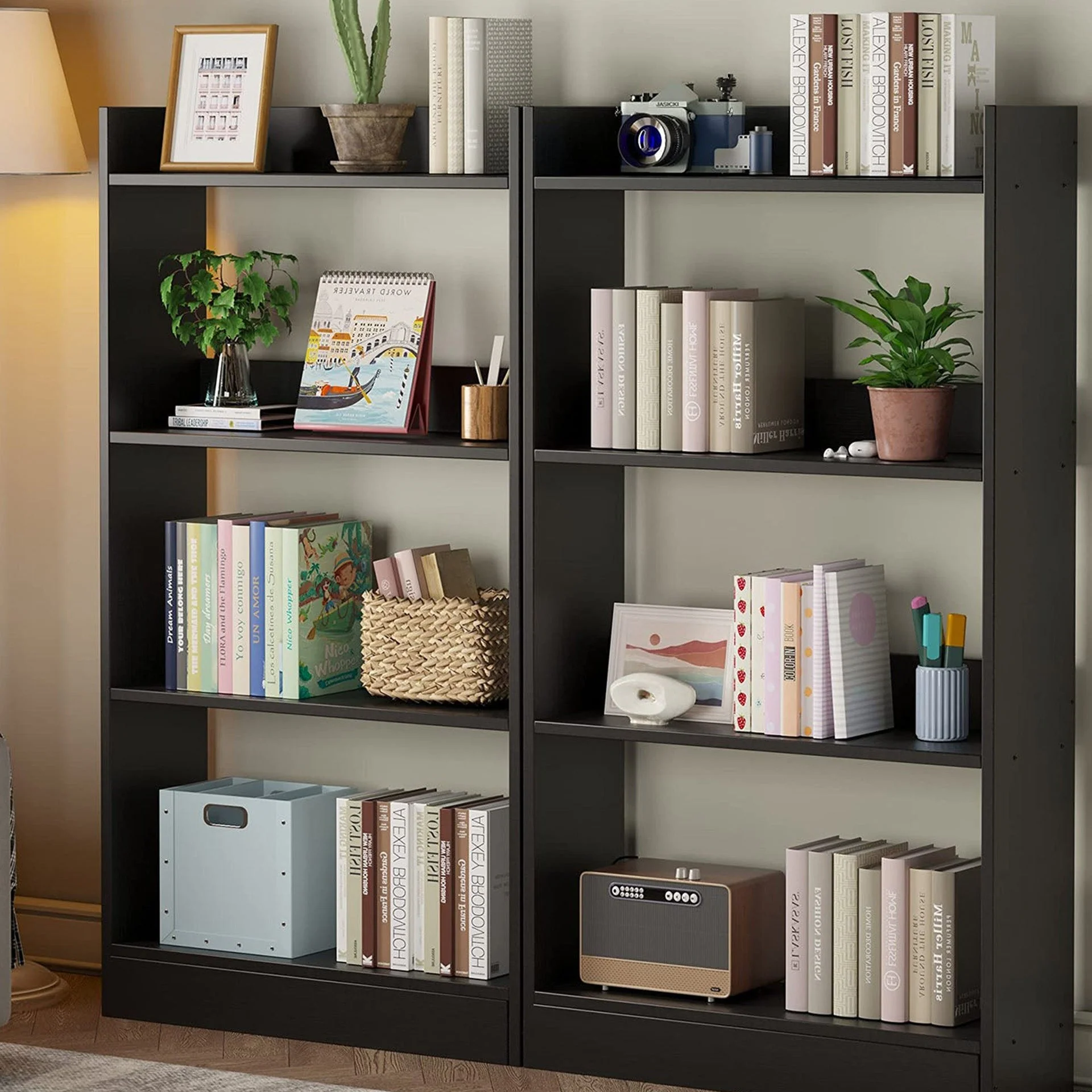 Bulls 60cm 4 Tier Bookshelf - Black - Image 7