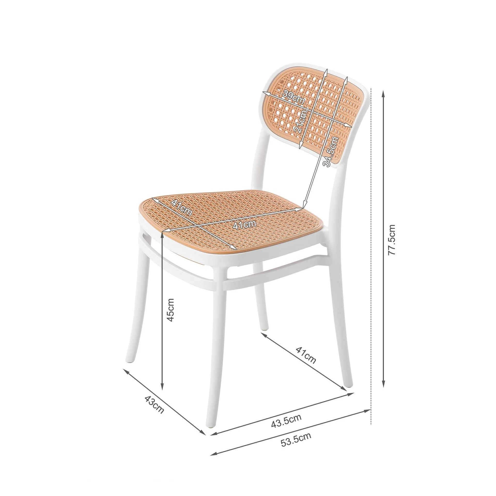 Caleb Dining Chair - Set of 4 - White - Image 12