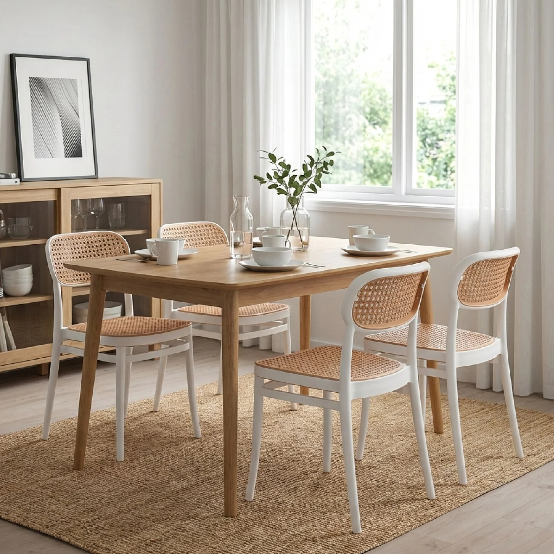 Caleb Dining Chair - Set of 4 - White - Image 3