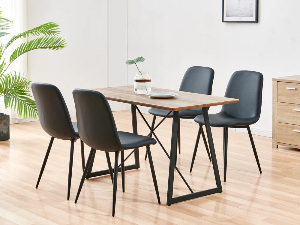 CALLIE 4PCS Dining Chair - DARK GREY