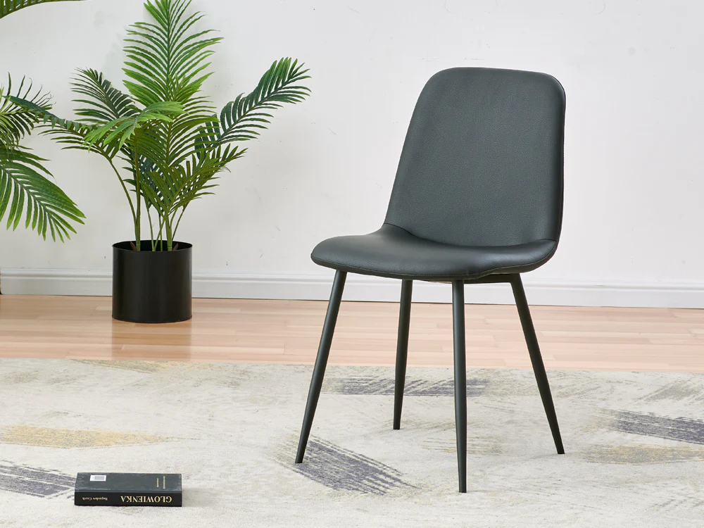 CALLIE 4PCS Dining Chair - DARK GREY - Image 5