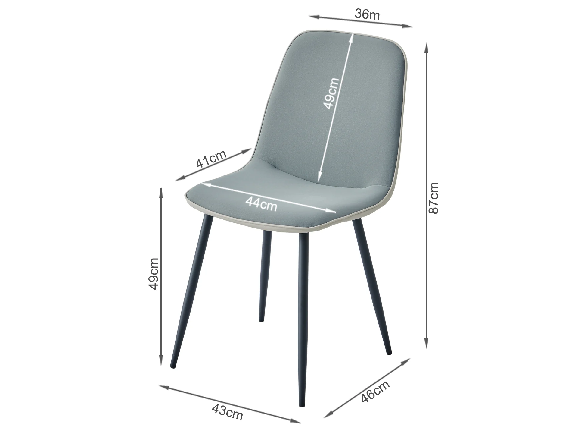 CALLIE 4PCS Dining Chair - LIGHT GREY - Image 12