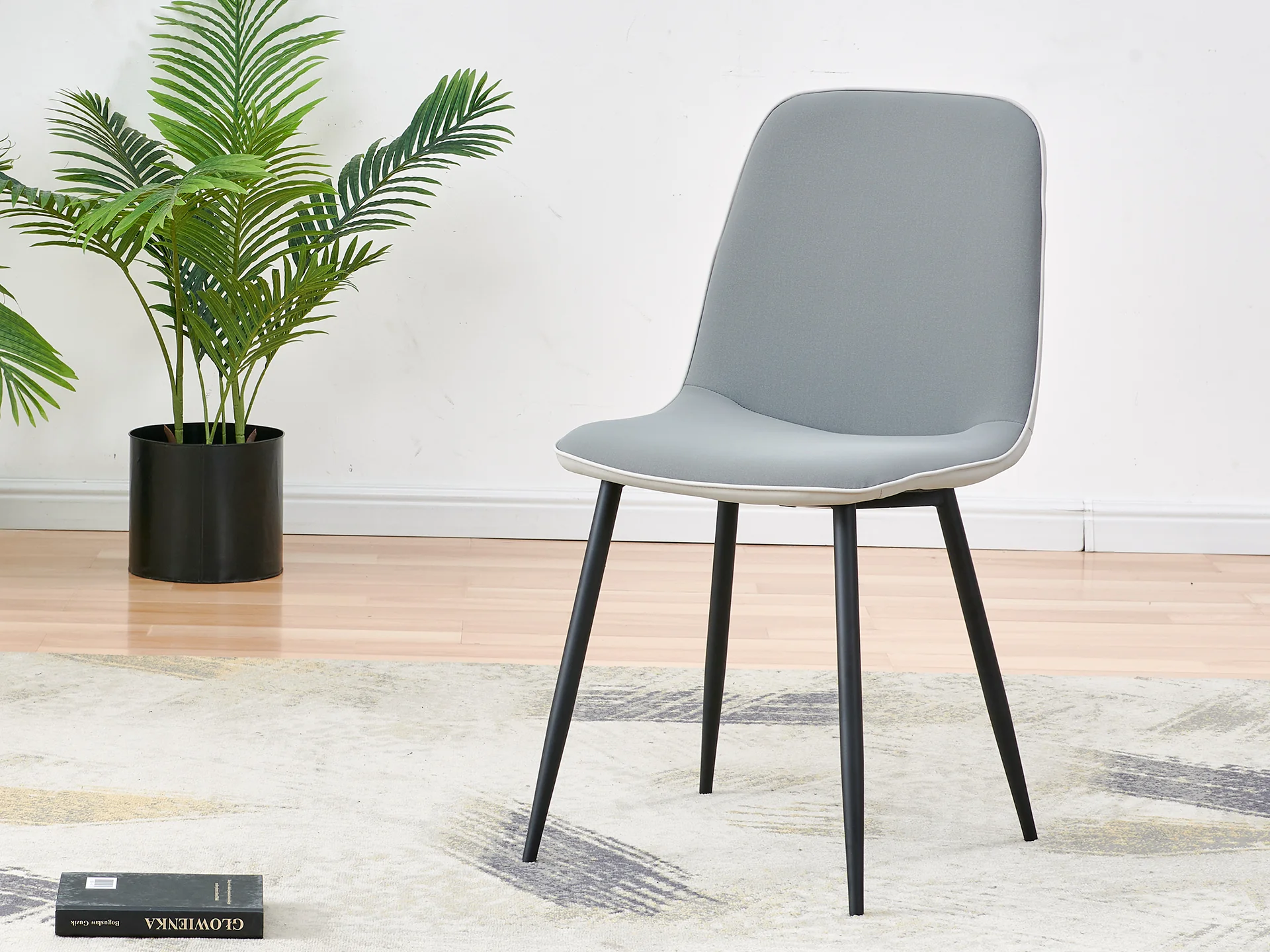 CALLIE 4PCS Dining Chair - LIGHT GREY - Image 5