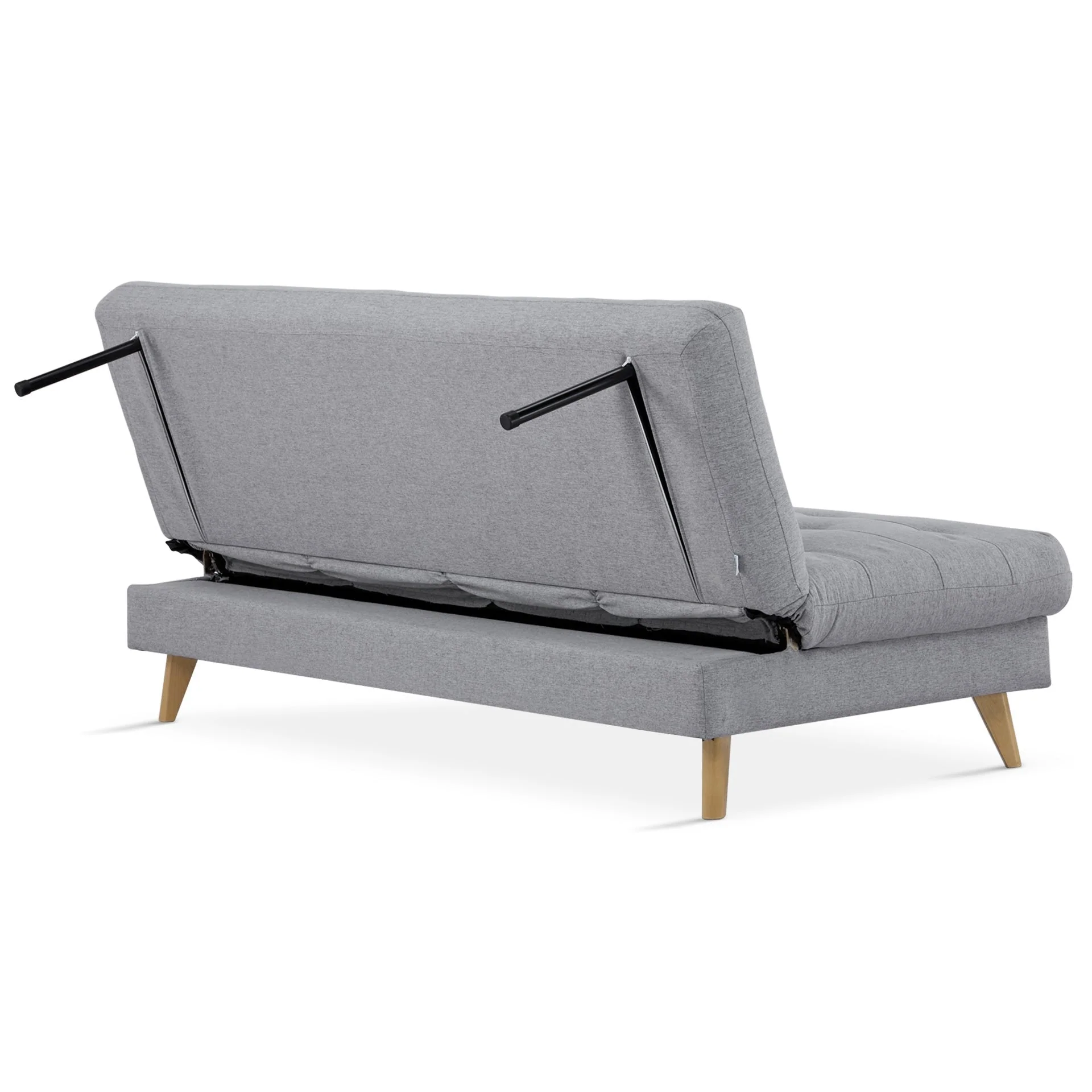 Camden 3 Seater Sofa Bed with Storage - Grey - Image 10