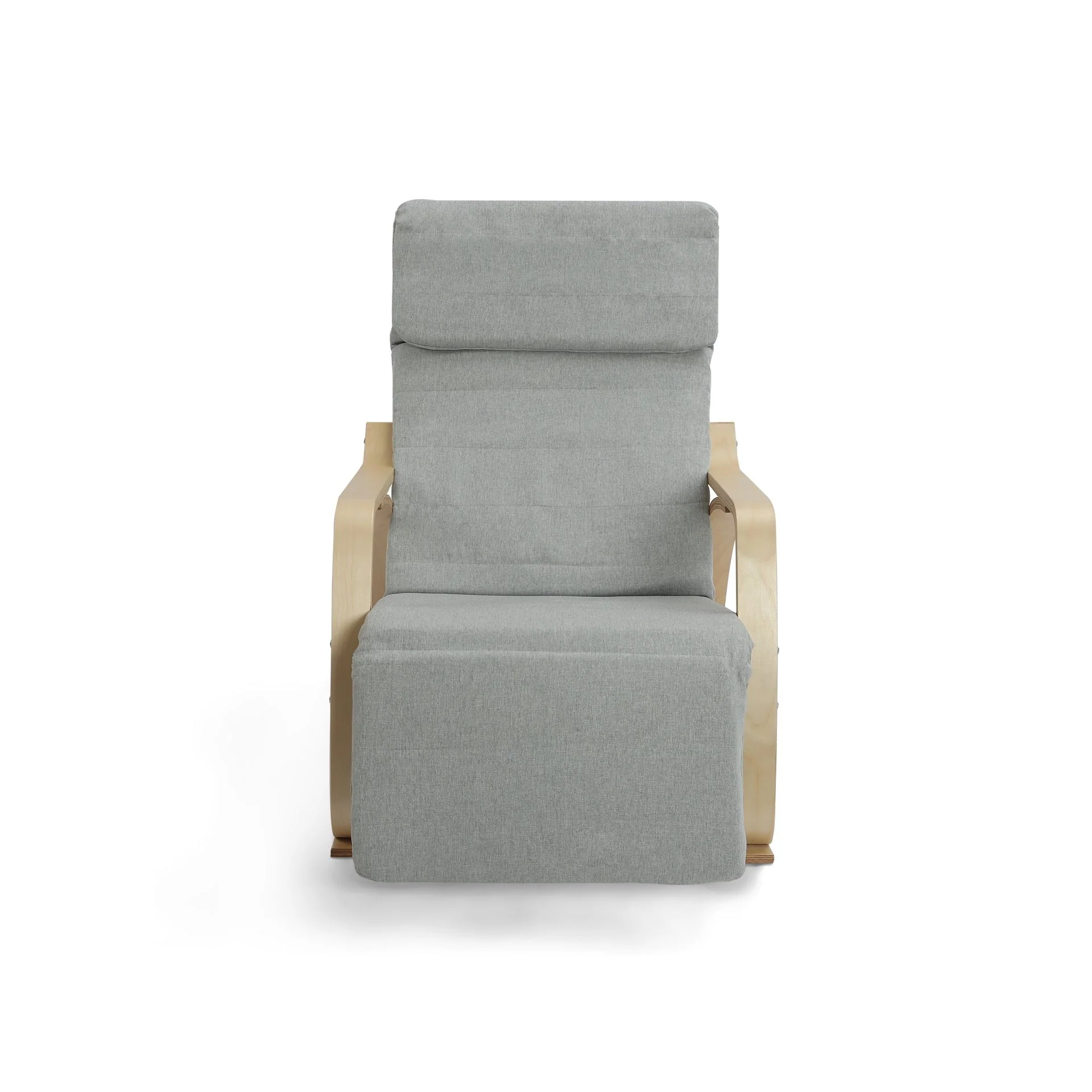 Camila Rocking Chair with Footrest - Grey - Image 4
