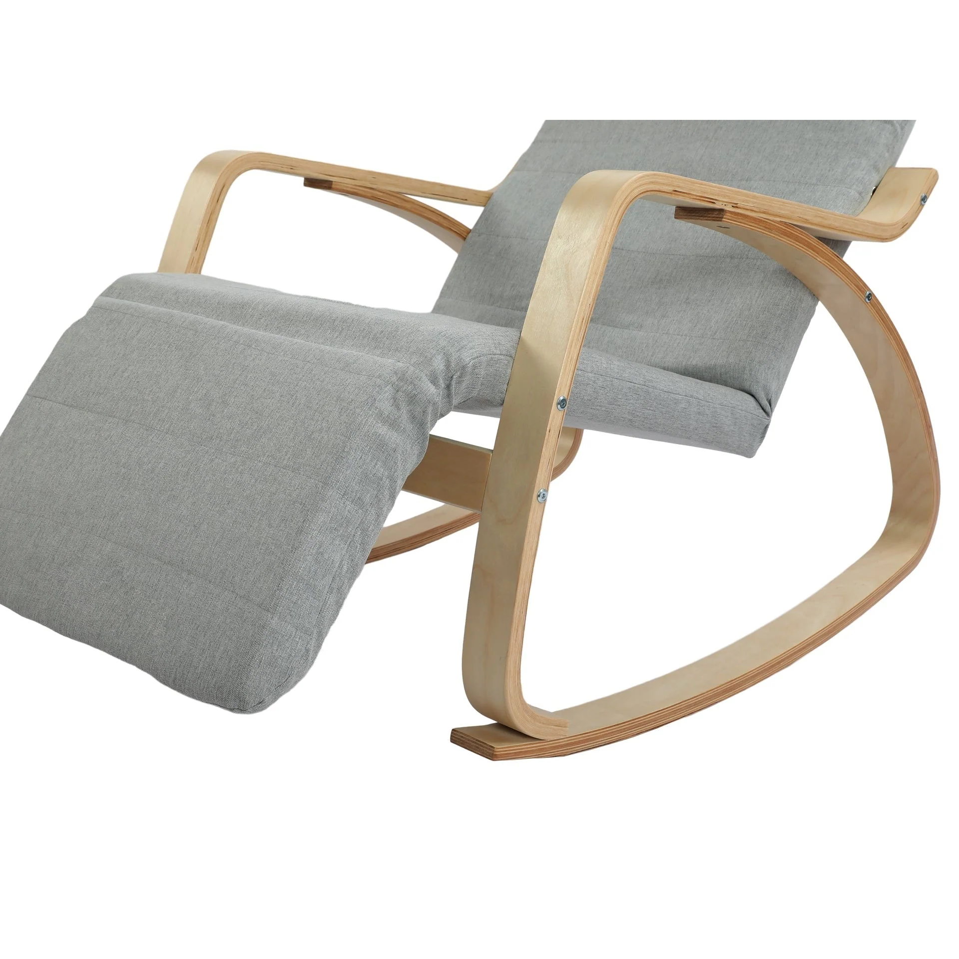 Camila Rocking Chair with Footrest - Grey - Image 8