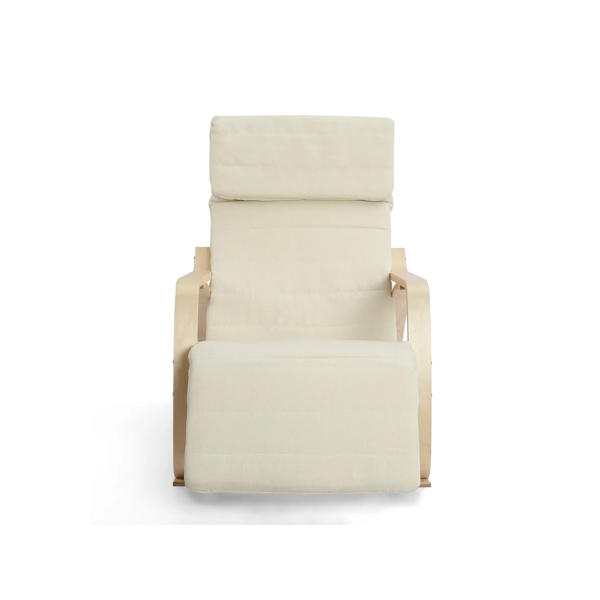 Camila Rocking Chair with Footrest - Oatmeal - Image 4
