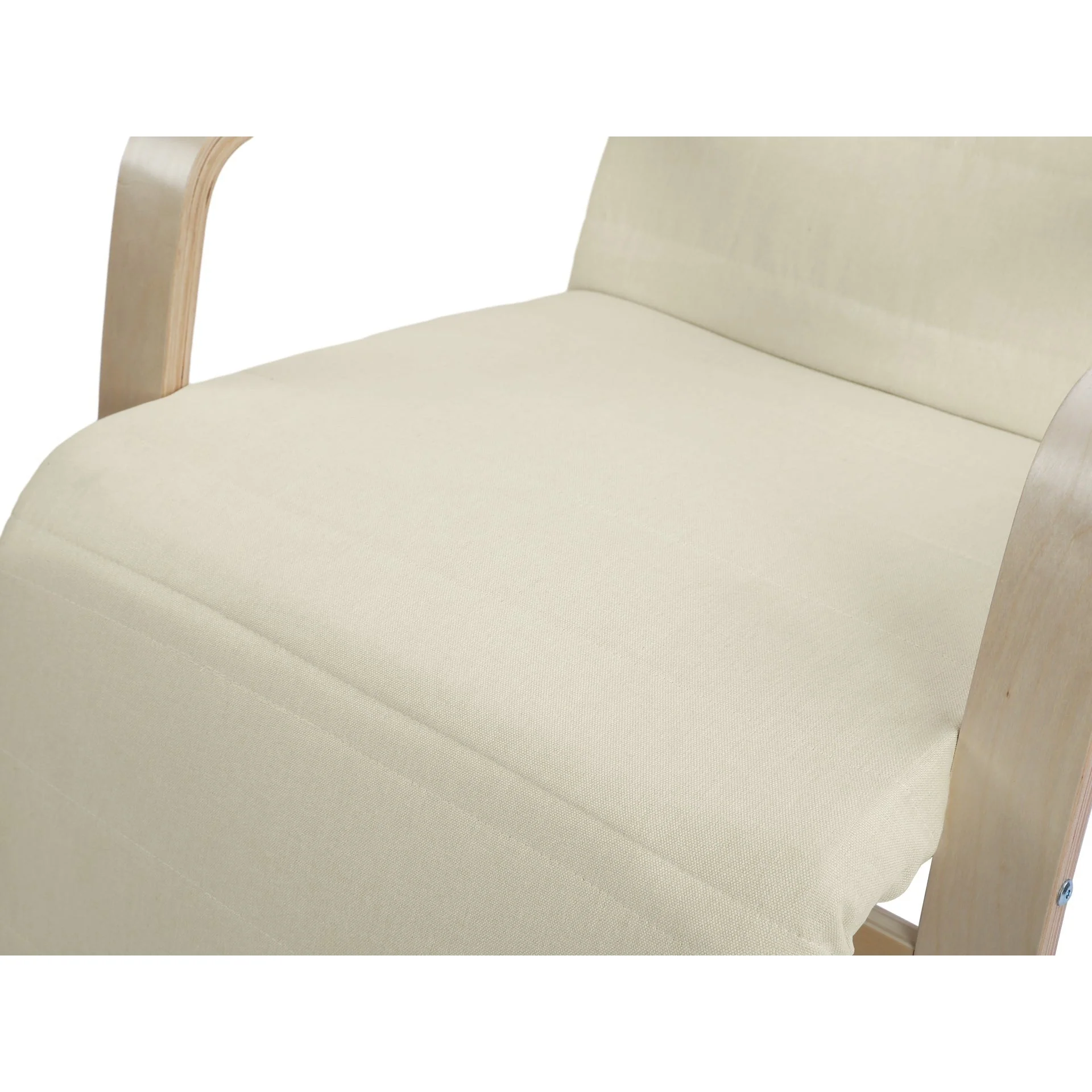 Camila Rocking Chair with Footrest - Oatmeal - Image 8