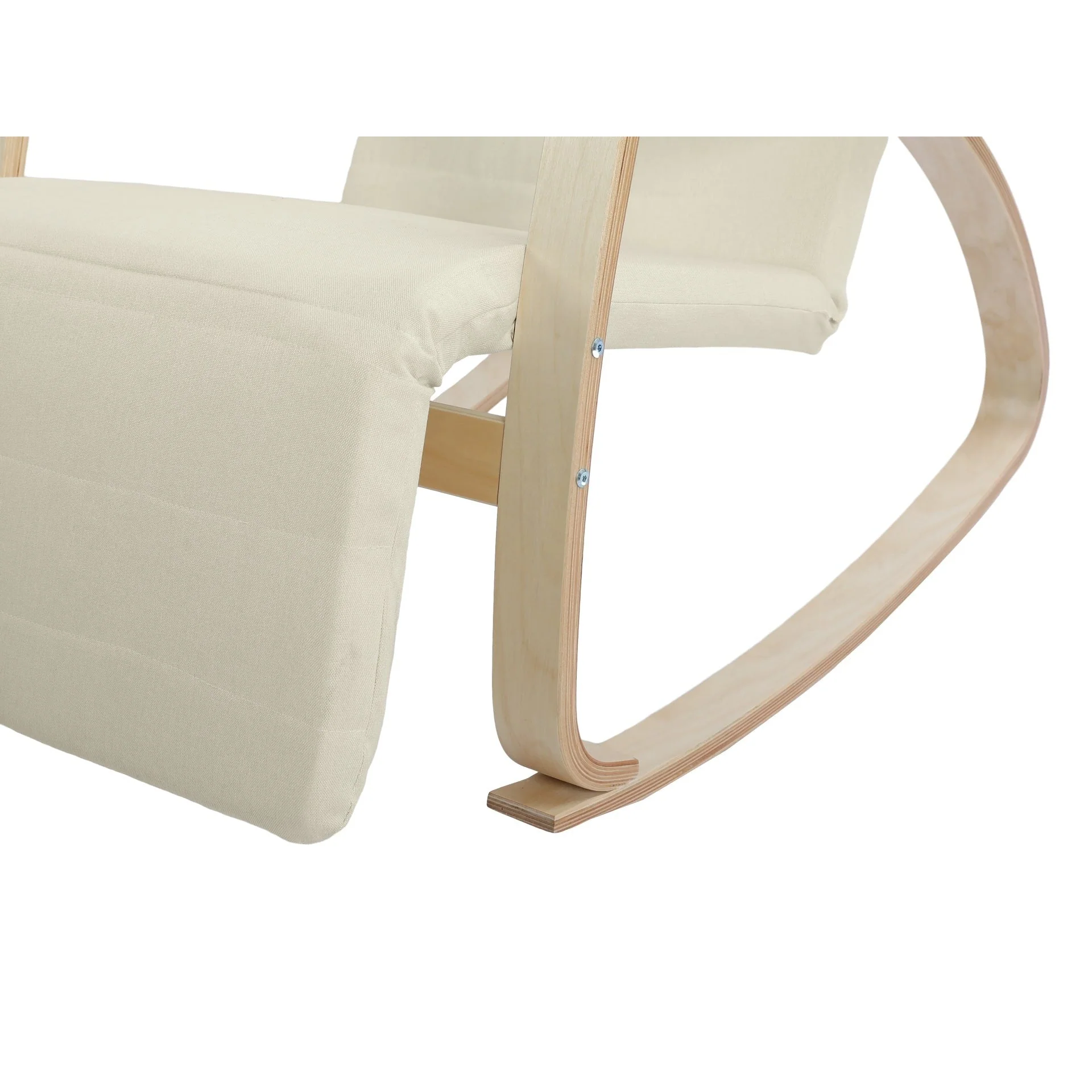 Camila Rocking Chair with Footrest - Oatmeal - Image 9