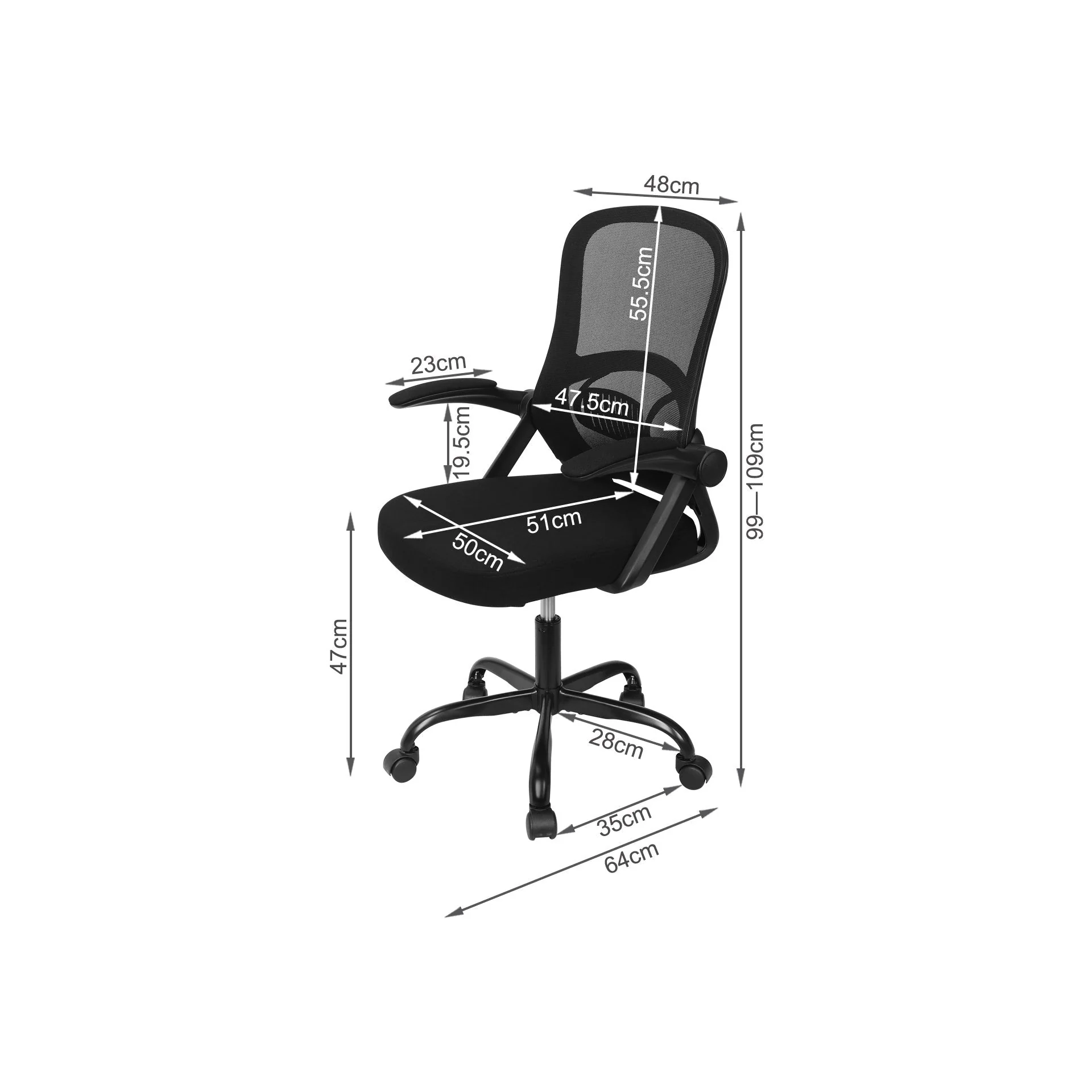 Cammy Office Chair - Black - Image 13