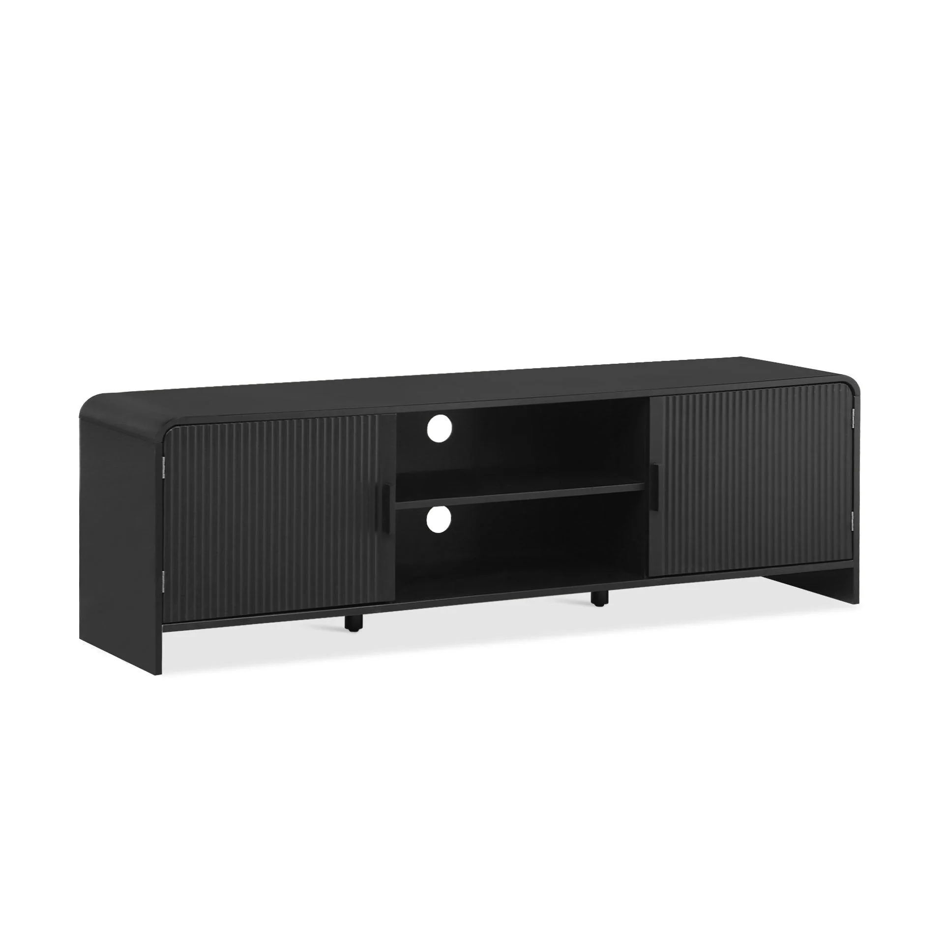 Cannock 1.6m Entertainment Unit - Black - Image 3