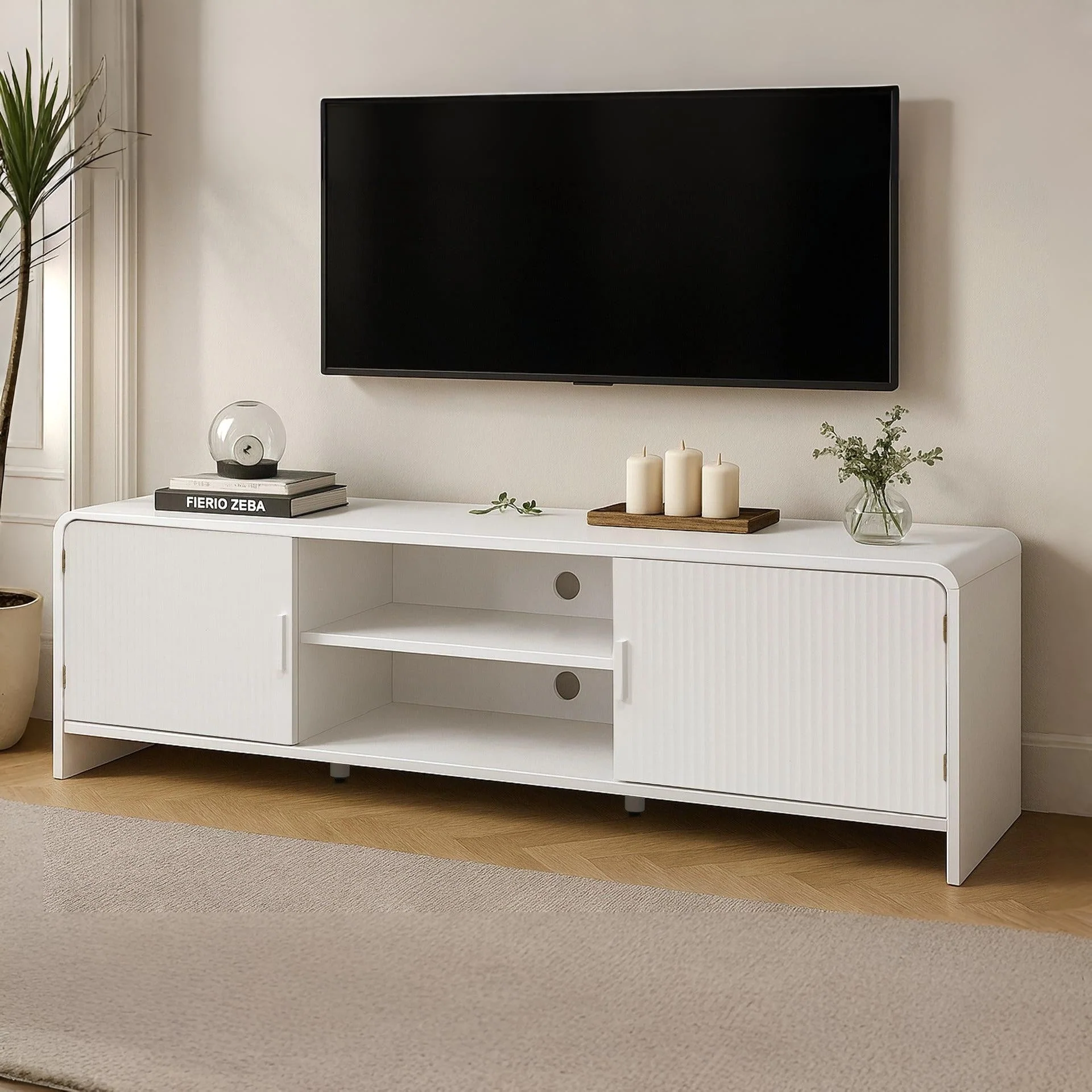 Cannock 1.6m Entertainment Unit - White