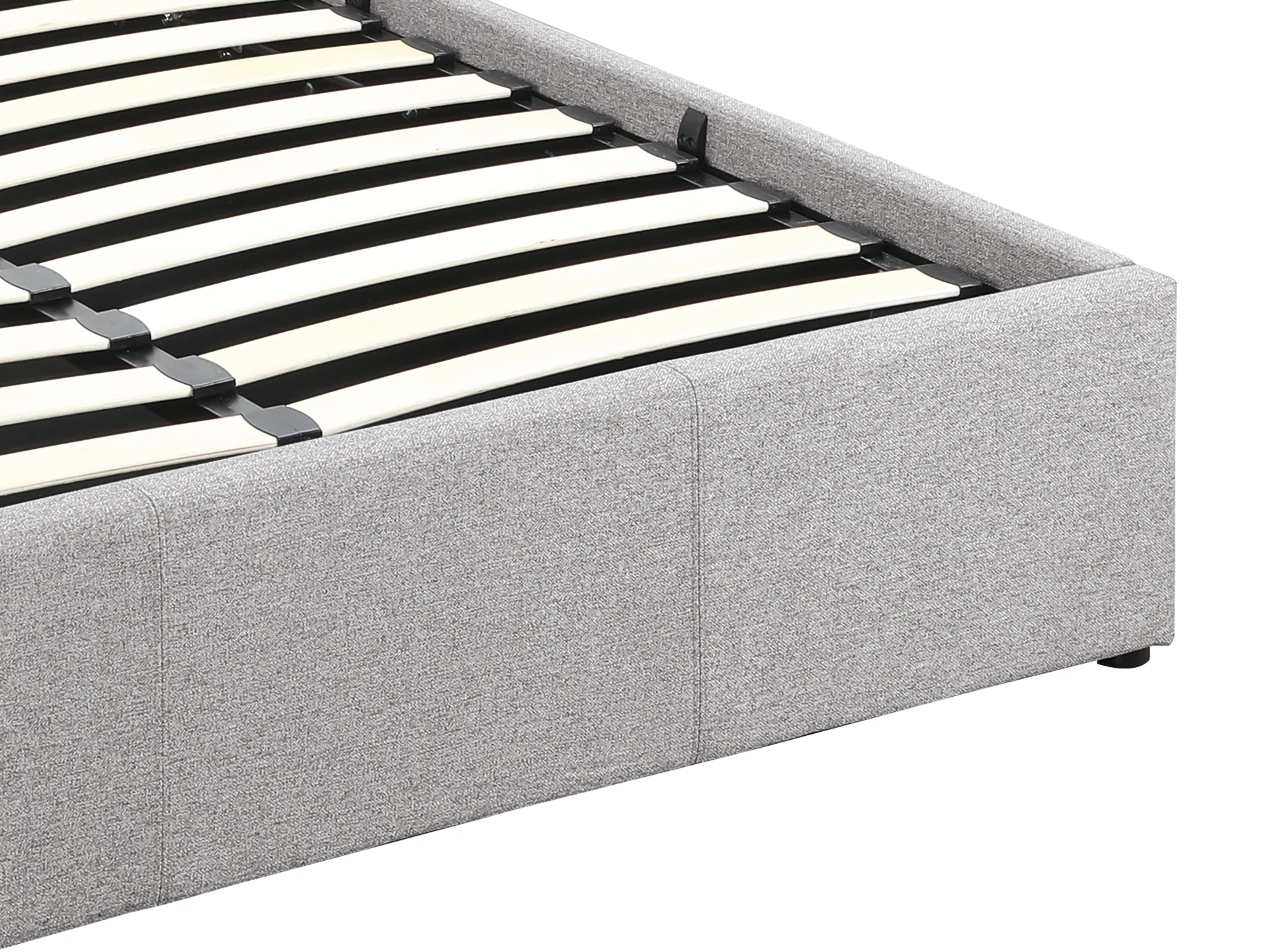 Carbine Double Gas Lift Storage Bed Frame - Light Grey - Image 7