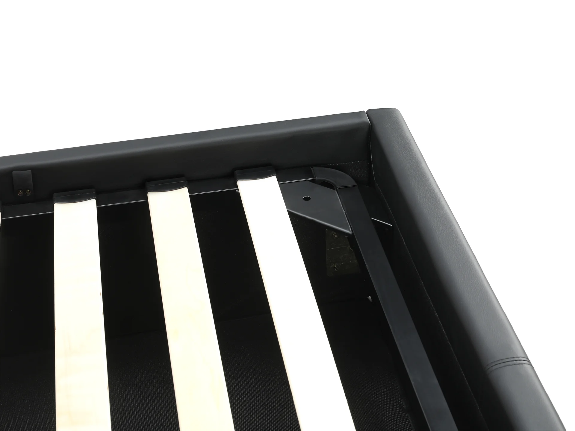 Carbine Queen PU Gas Lift Storage Bed Frame - Black - Image 7
