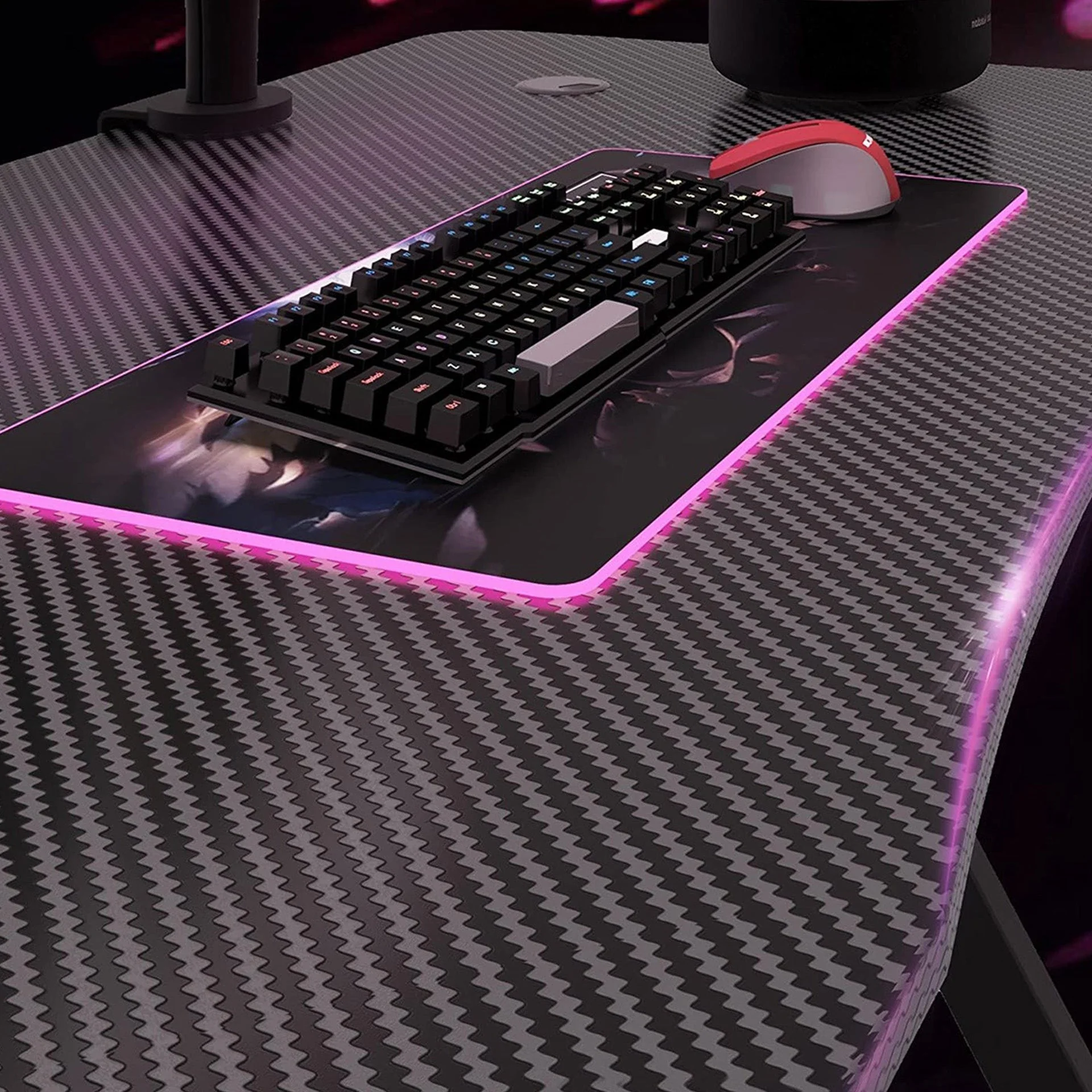Carson 120cm Gaming Desk - Carbon Black - Image 8