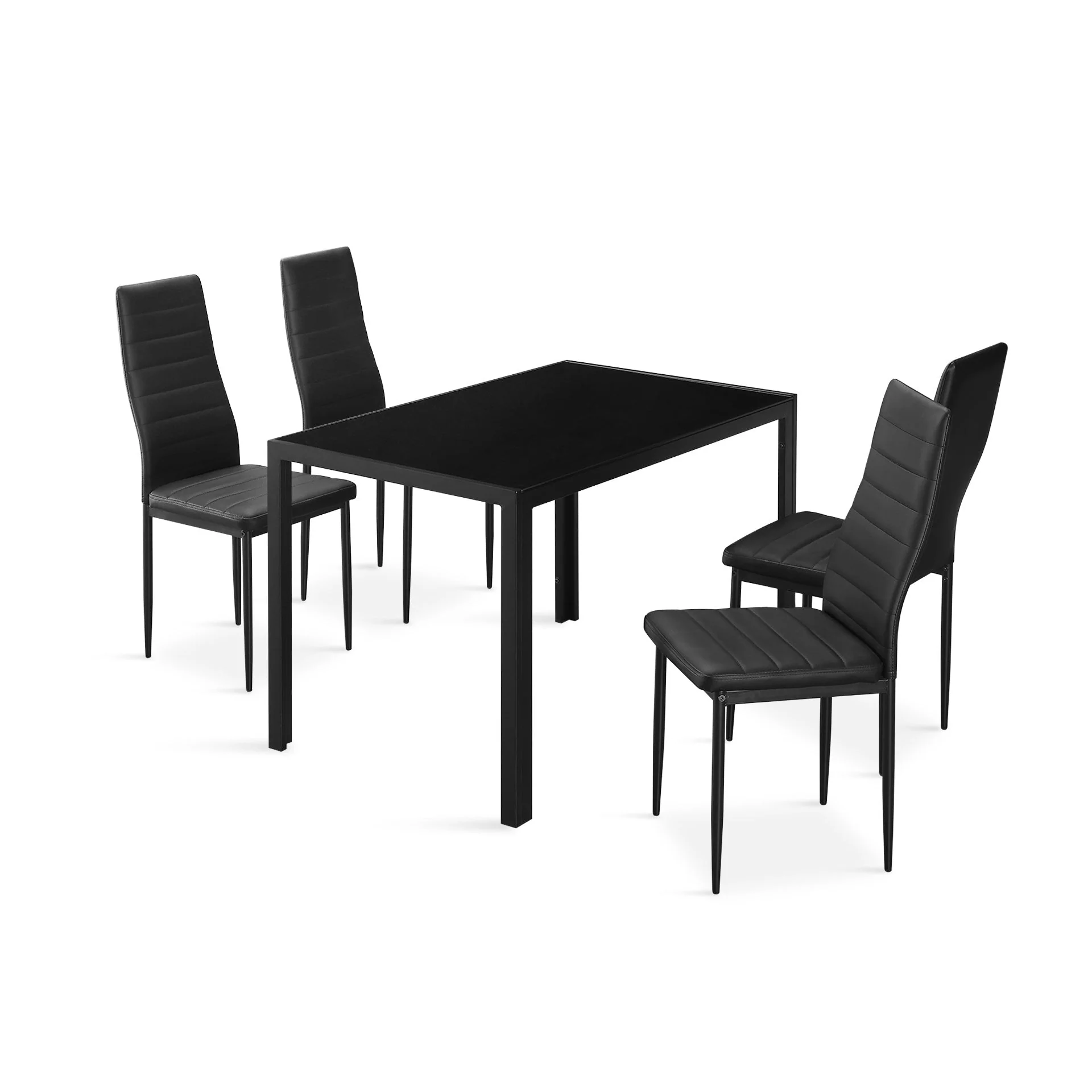 Casey 5 Piece Dining Set - Black - Image 4