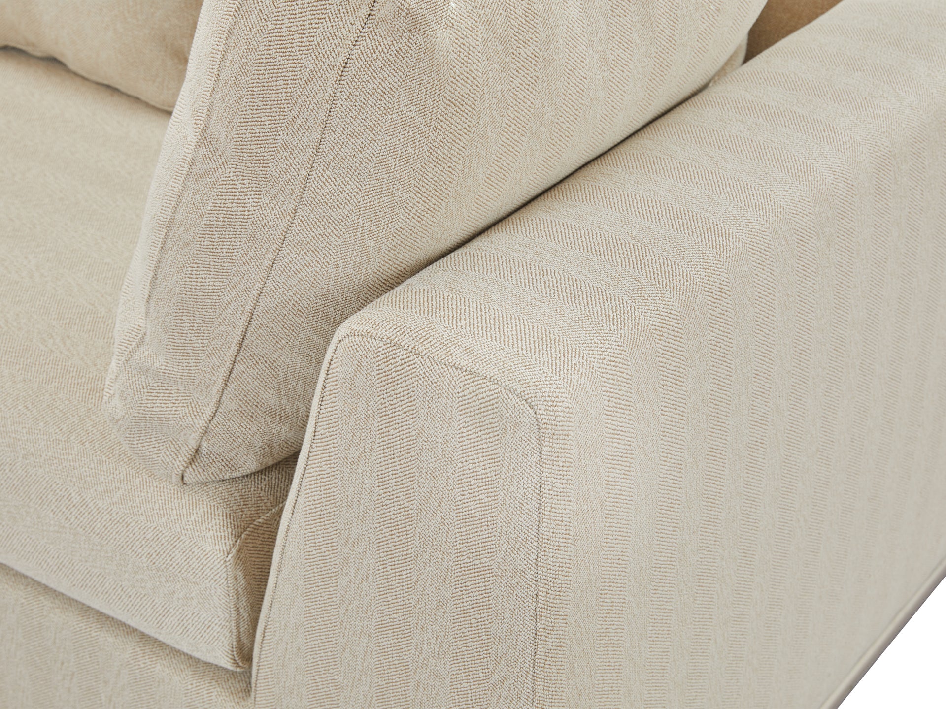 Castine Modular Sectional Sofa - Right Facing Arm - Beige - Image 6