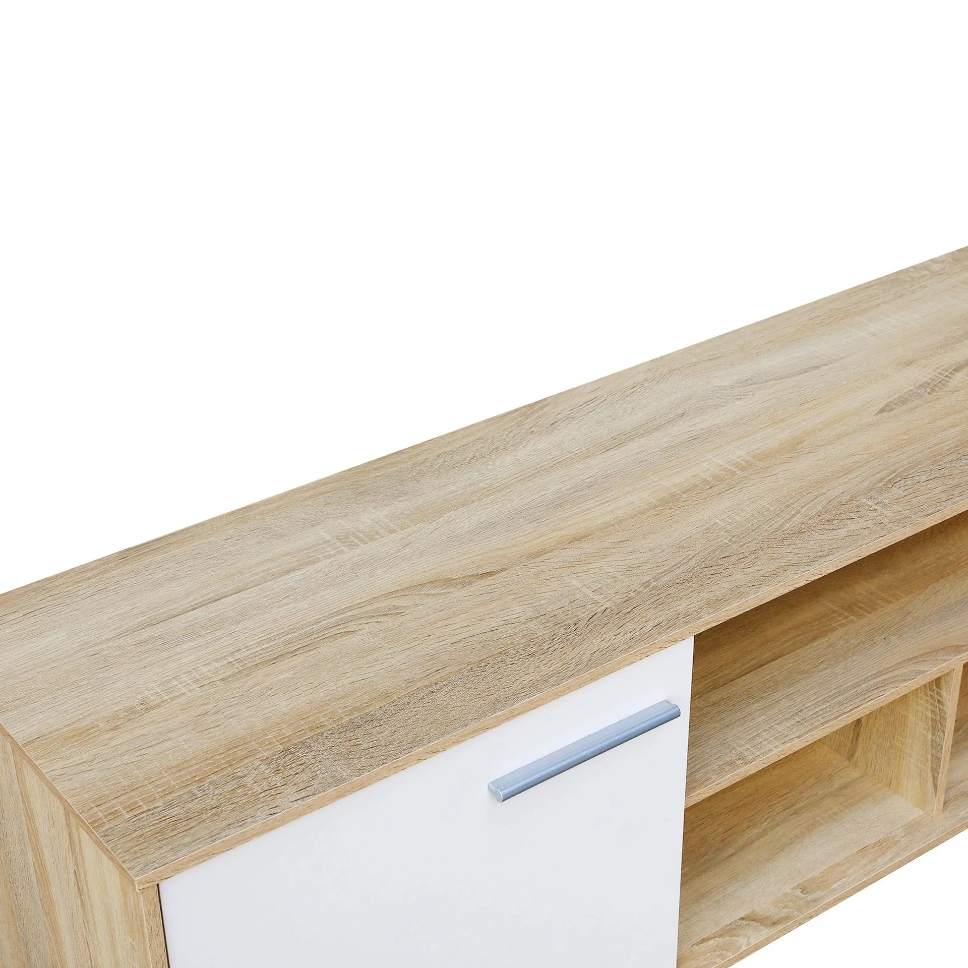 Cauto 1.8m Entertainment Unit - Oak + White - Image 11