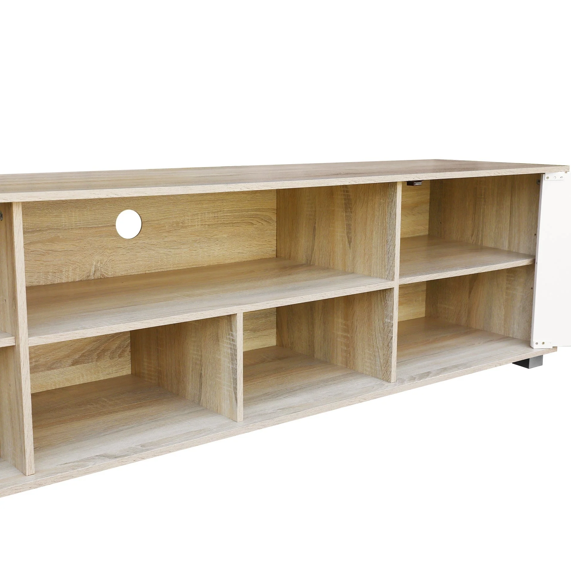 Cauto 1.8m Entertainment Unit - Oak + White - Image 12