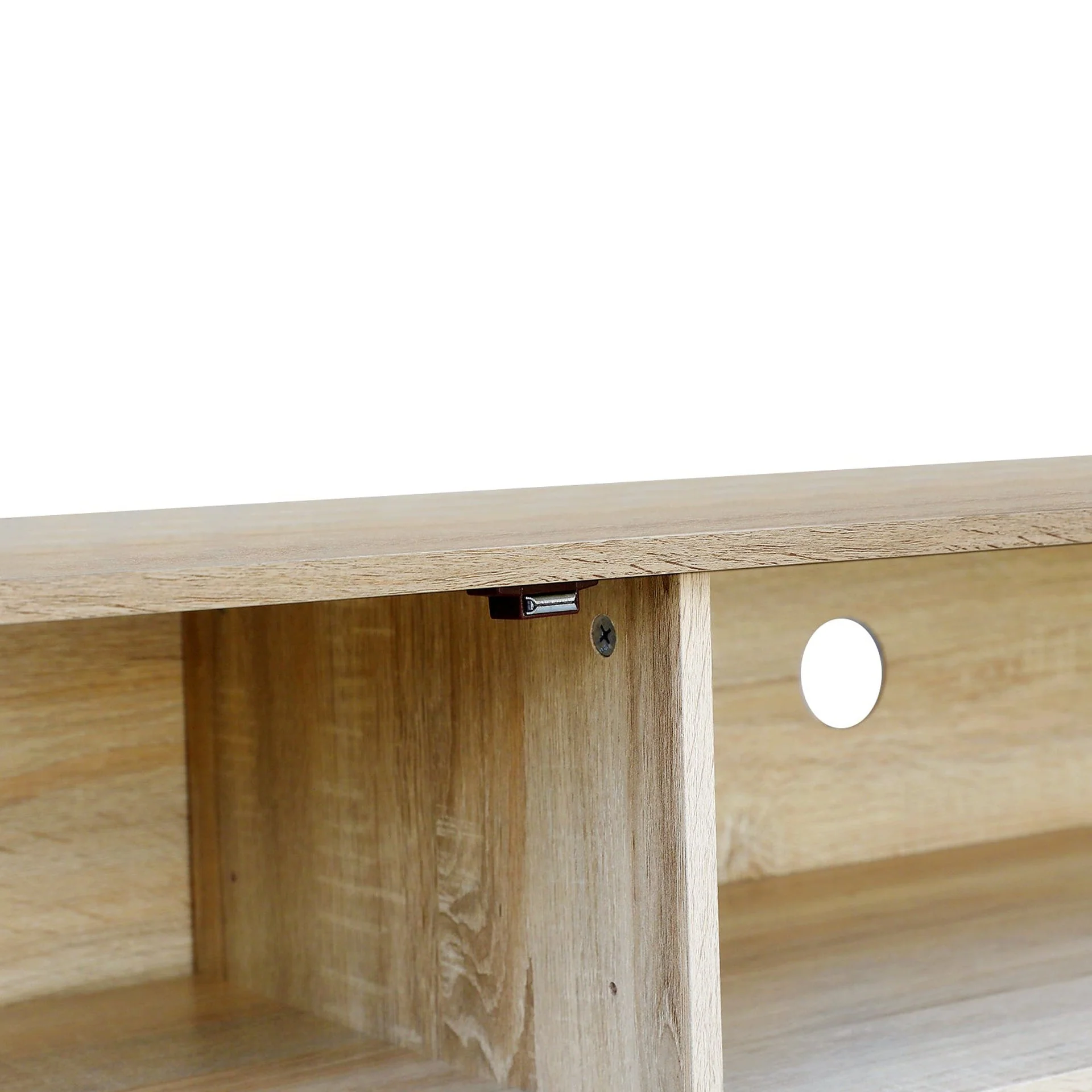 Cauto 1.8m Entertainment Unit - Oak + White - Image 13