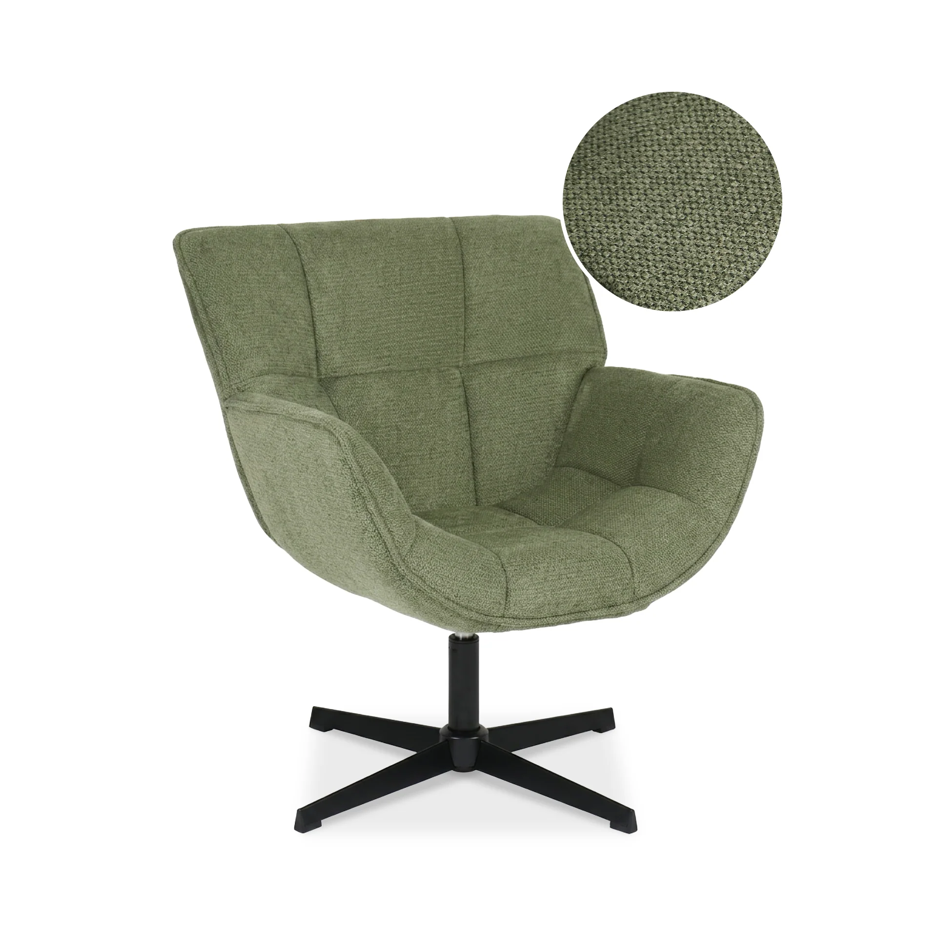 Cava Velvet Armchair - Olive Green - Image 7