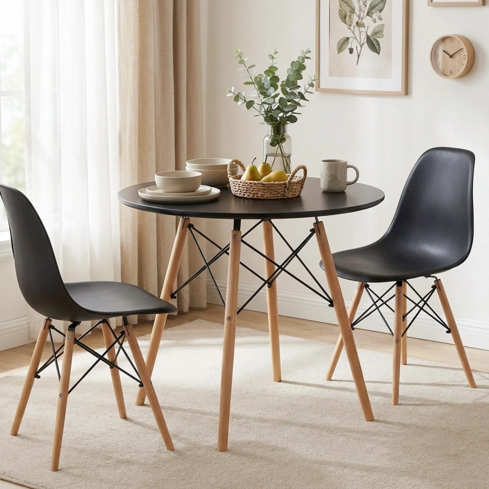 Cena Dining Table Round 80 x 75cm - Black - Image 3