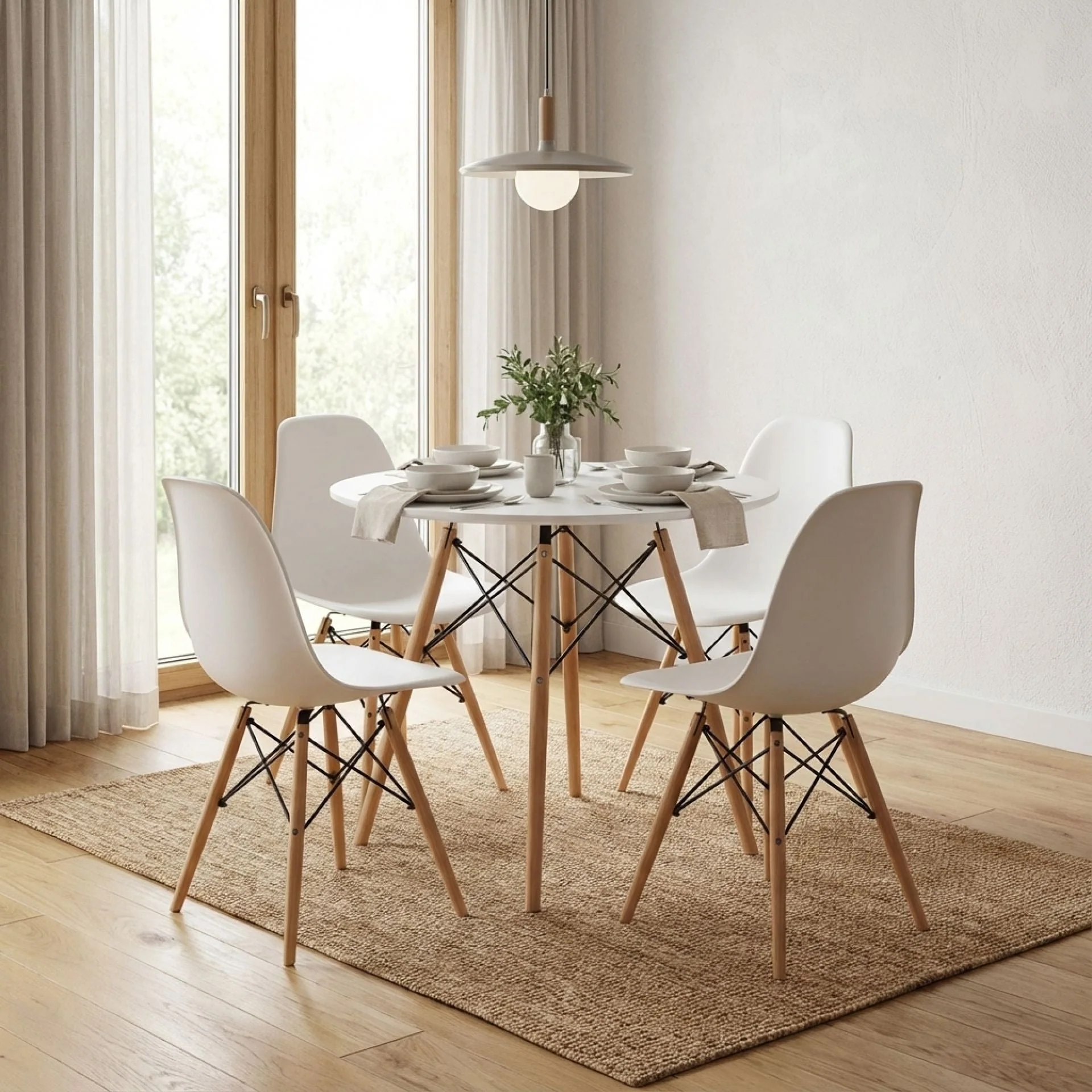 Cena Dining Table Round 80 x 75cm - White - Image 5