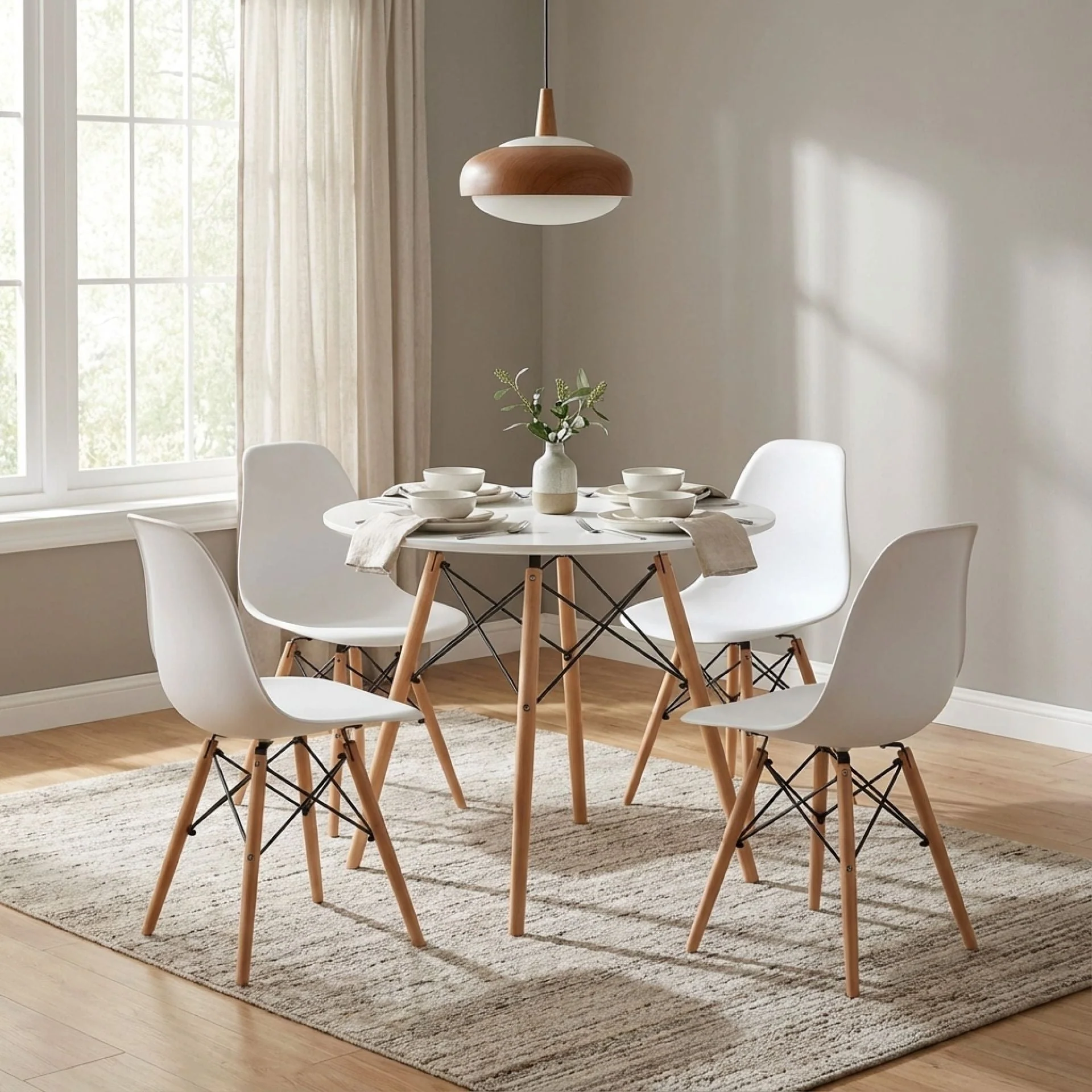 Cena Dining Table Round 80 x 75cm - White - Image 7