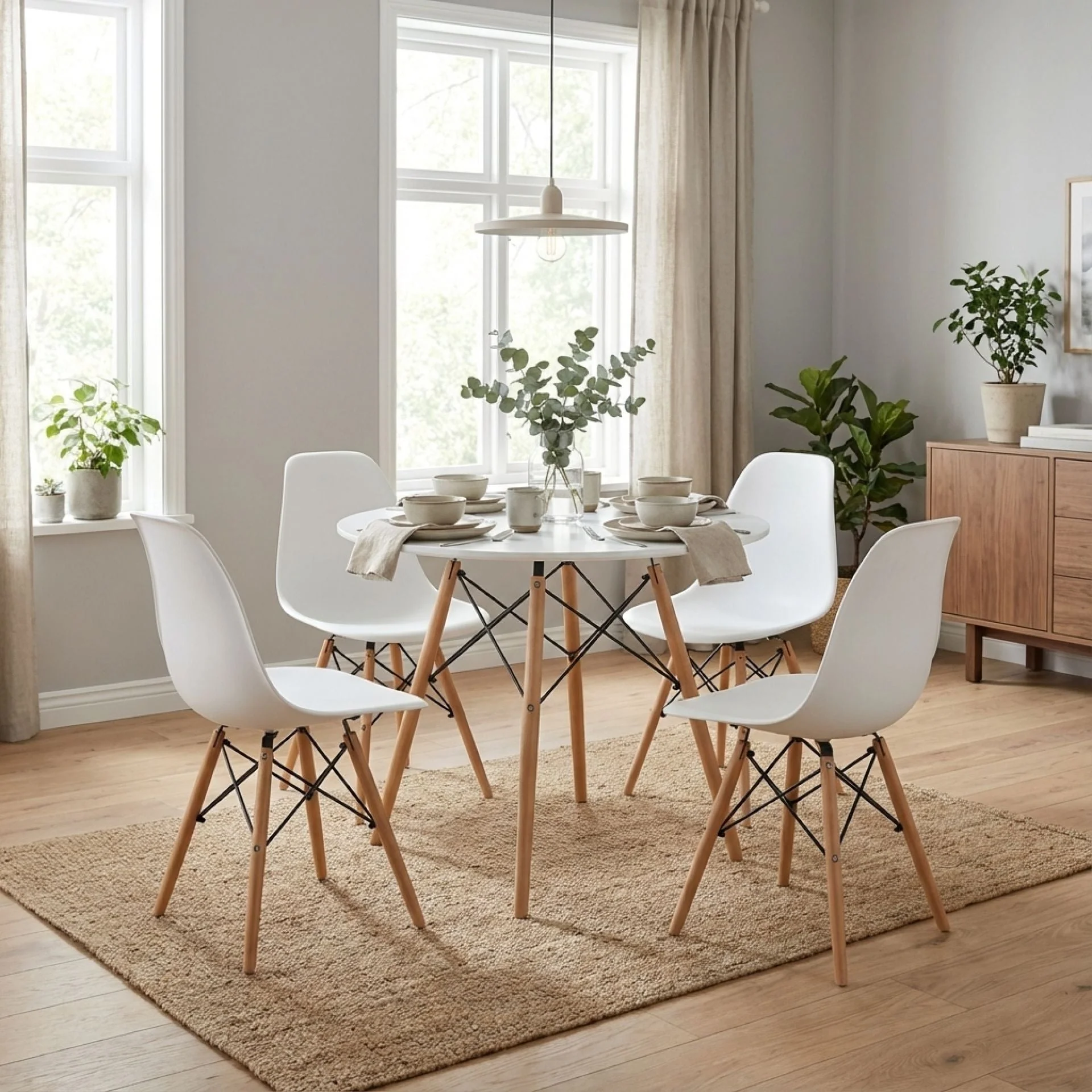 Cena Dining Table Round 80 x 75cm - White - Image 8