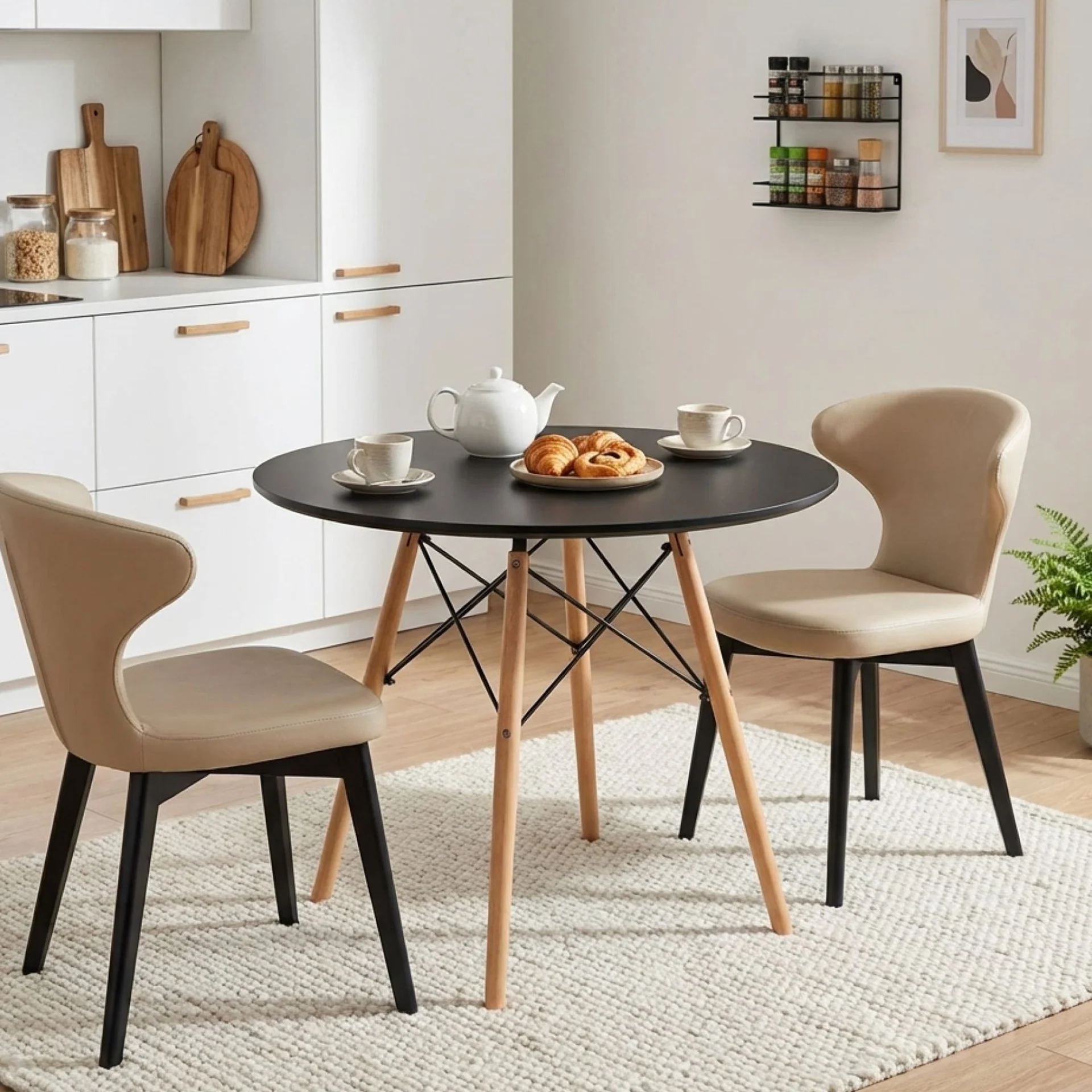 Cena Dining Table Round 90 x 75 cm - Black - Image 3