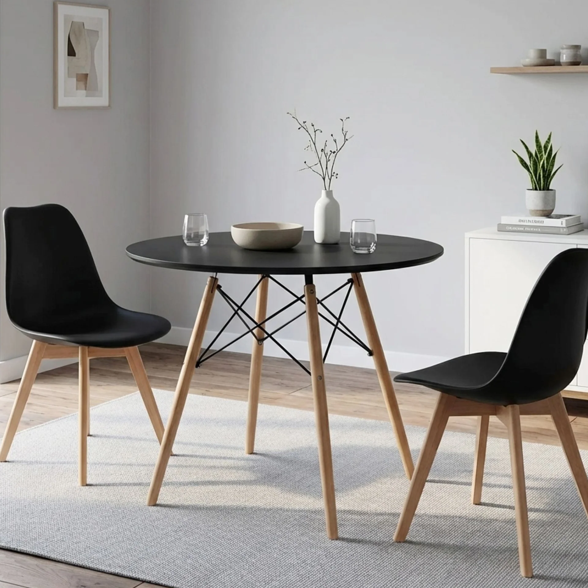 Cena Dining Table Round 90 x 75 cm - Black - Image 4