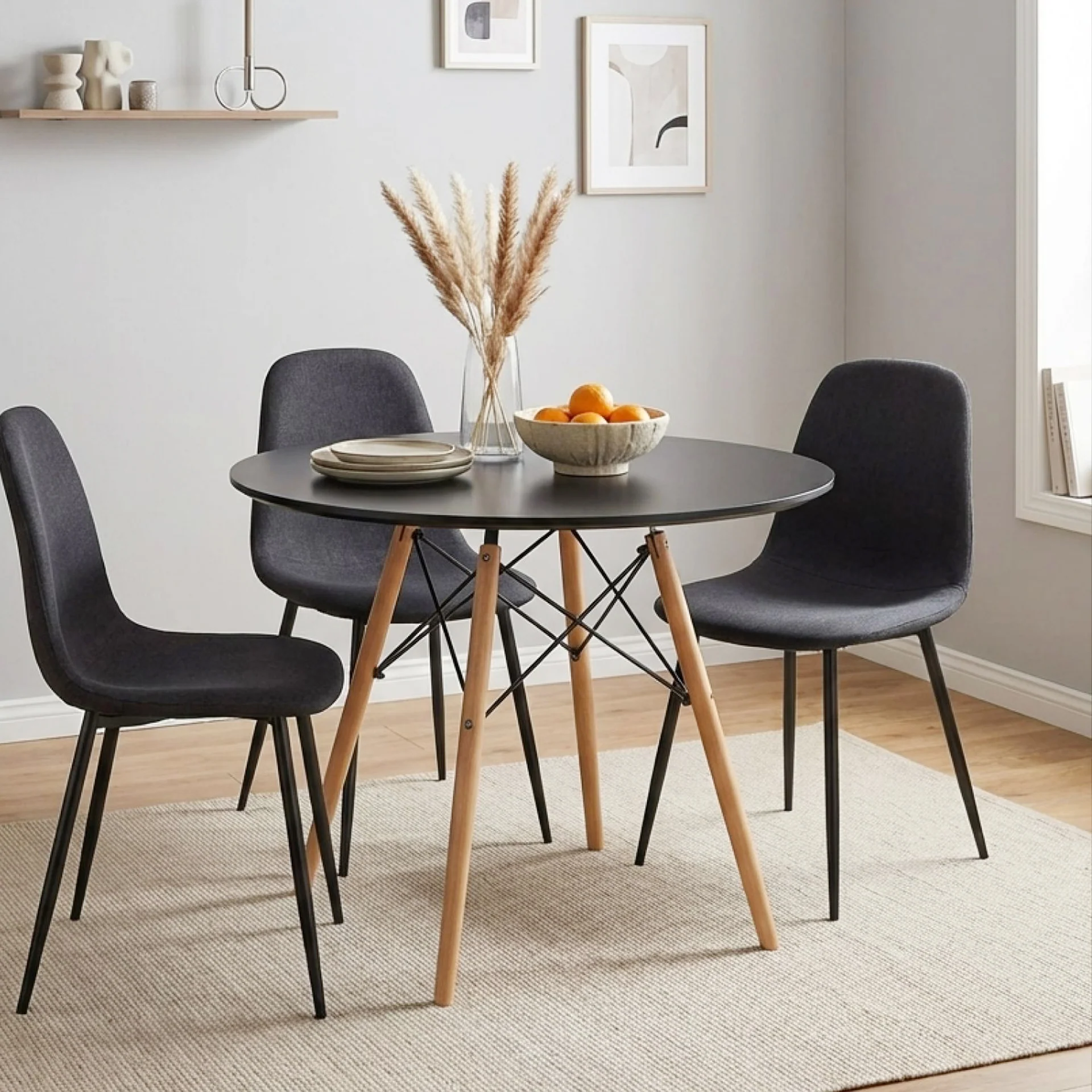 Cena Dining Table Round 90 x 75 cm - Black - Image 5