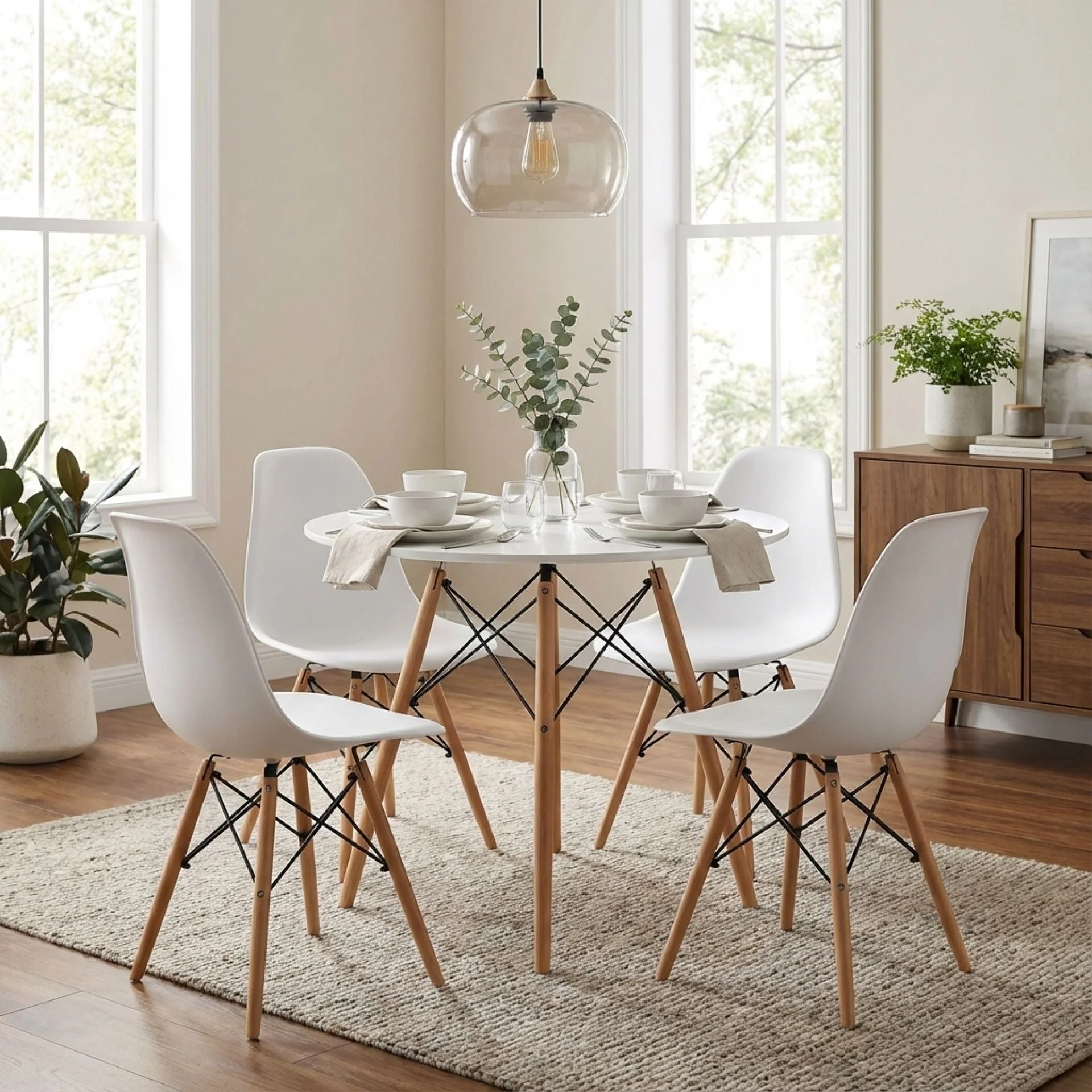 Cena Dining Table Round 90 x 75 cm - White - Image 3