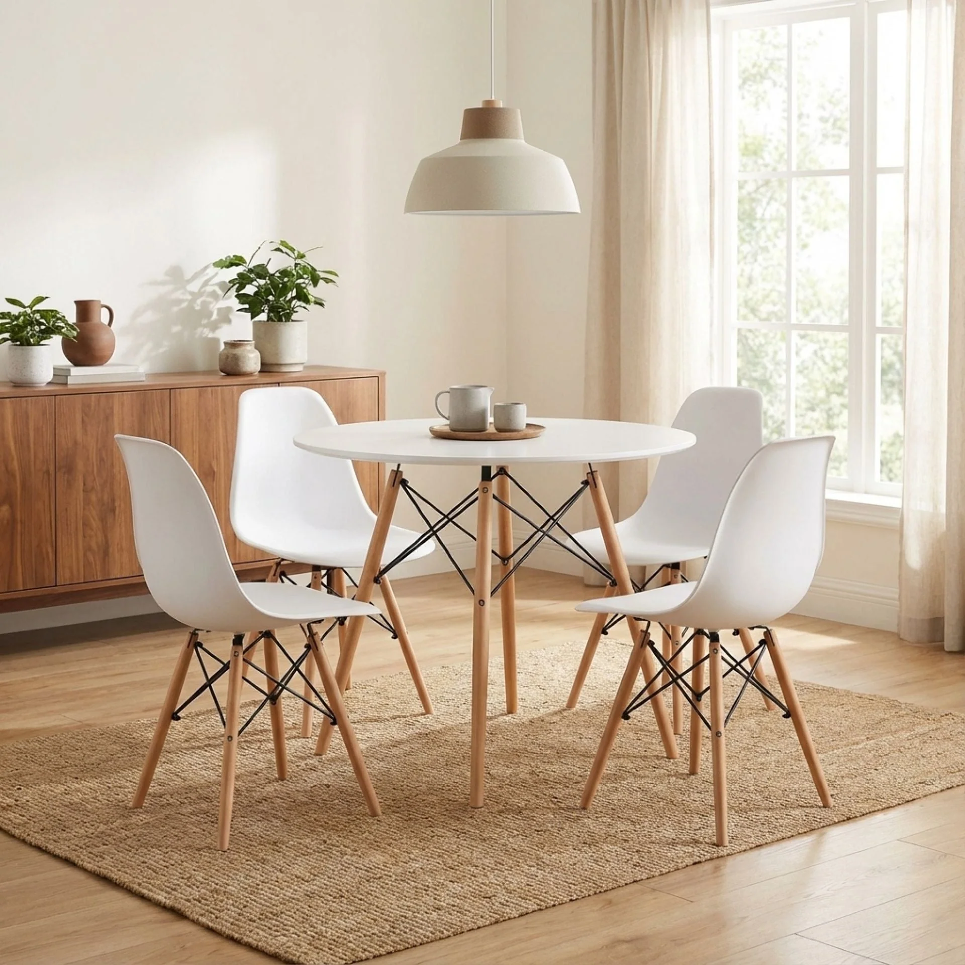 Cena Dining Table Round 90 x 75 cm - White - Image 4