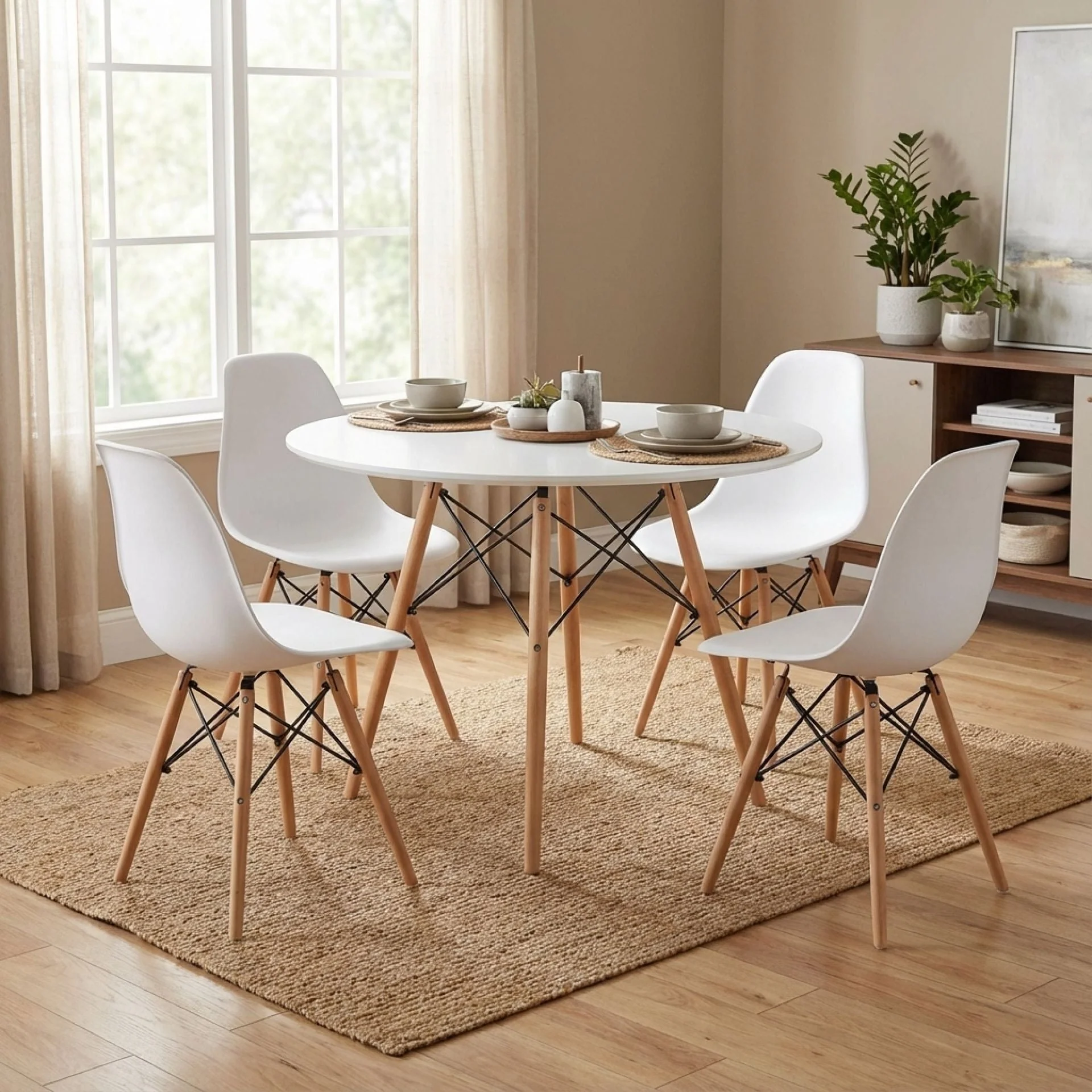 Cena Dining Table Round 90 x 75 cm - White - Image 5
