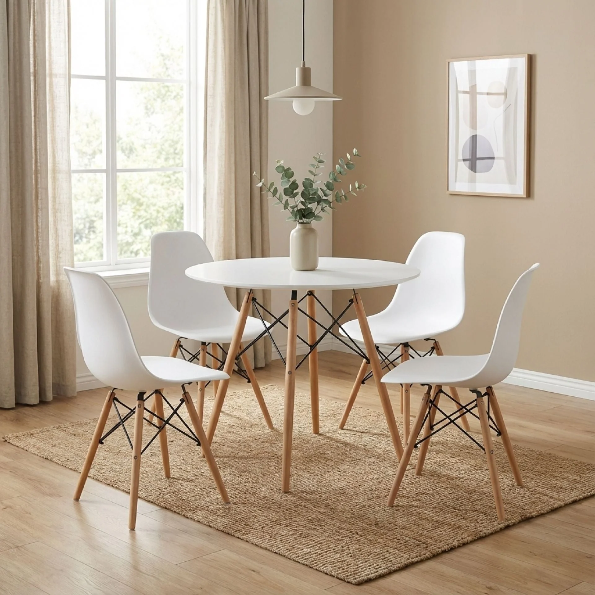 Cena Dining Table Round 90 x 75 cm - White - Image 6
