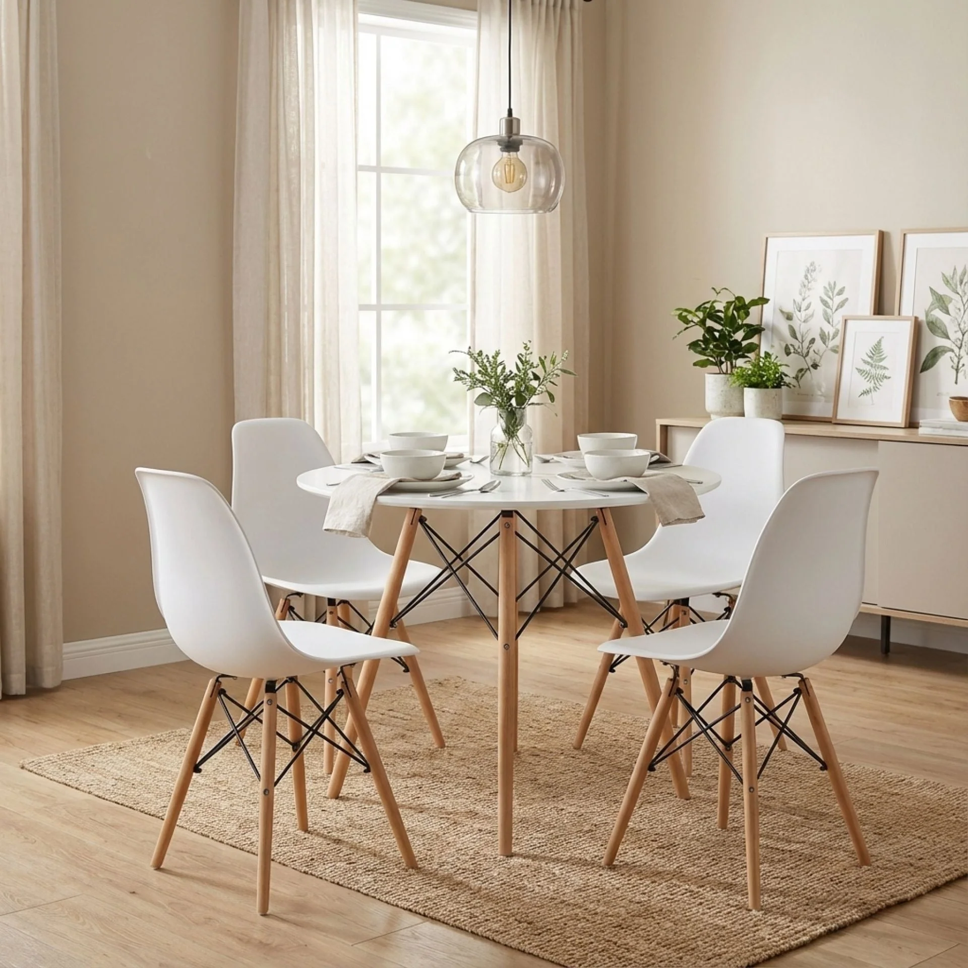 Cena Dining Table Round 90 x 75 cm - White - Image 7