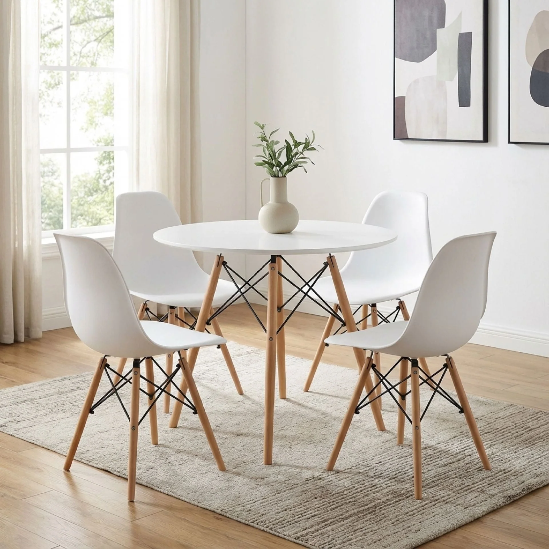Cena Dining Table Round 90 x 75 cm - White - Image 8