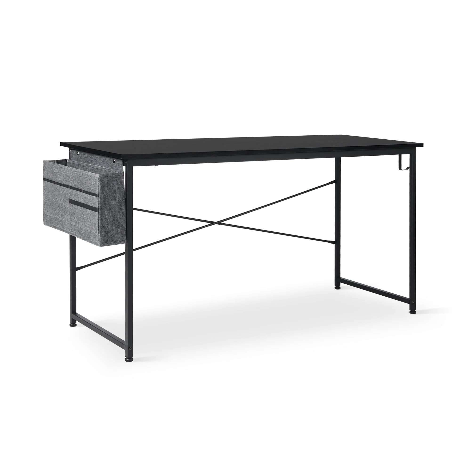 Cesar 140cm Computer Desk with Storage Bag - Black - Image 3