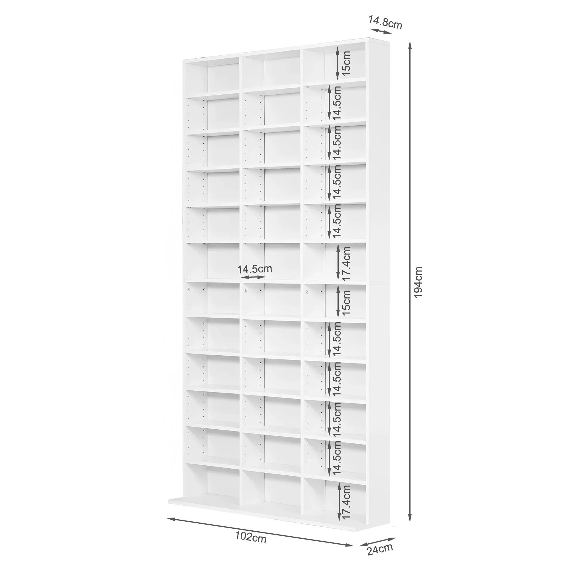 Chamo CD Storage Shelf - White - Image 11