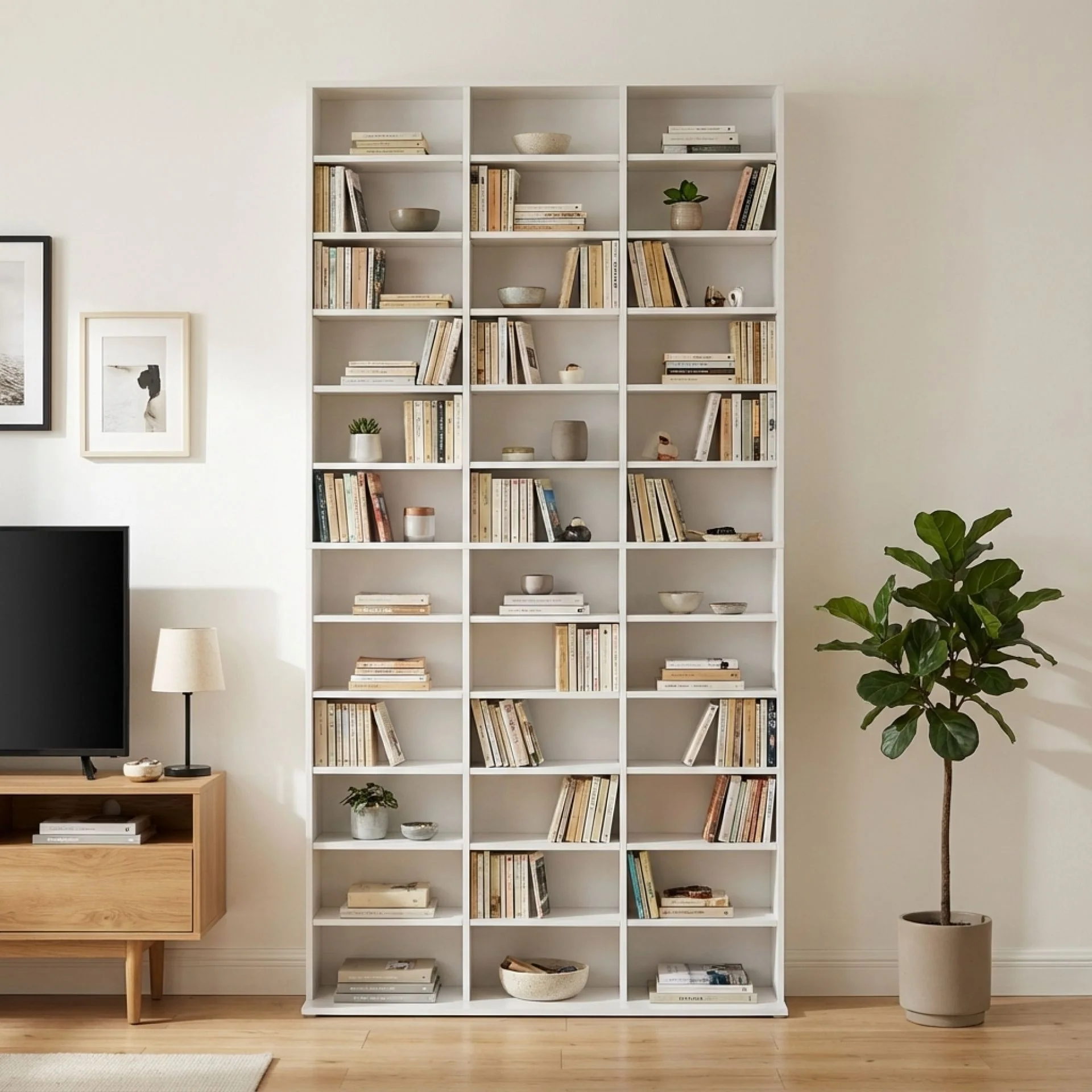 Chamo CD Storage Shelf - White - Image 4